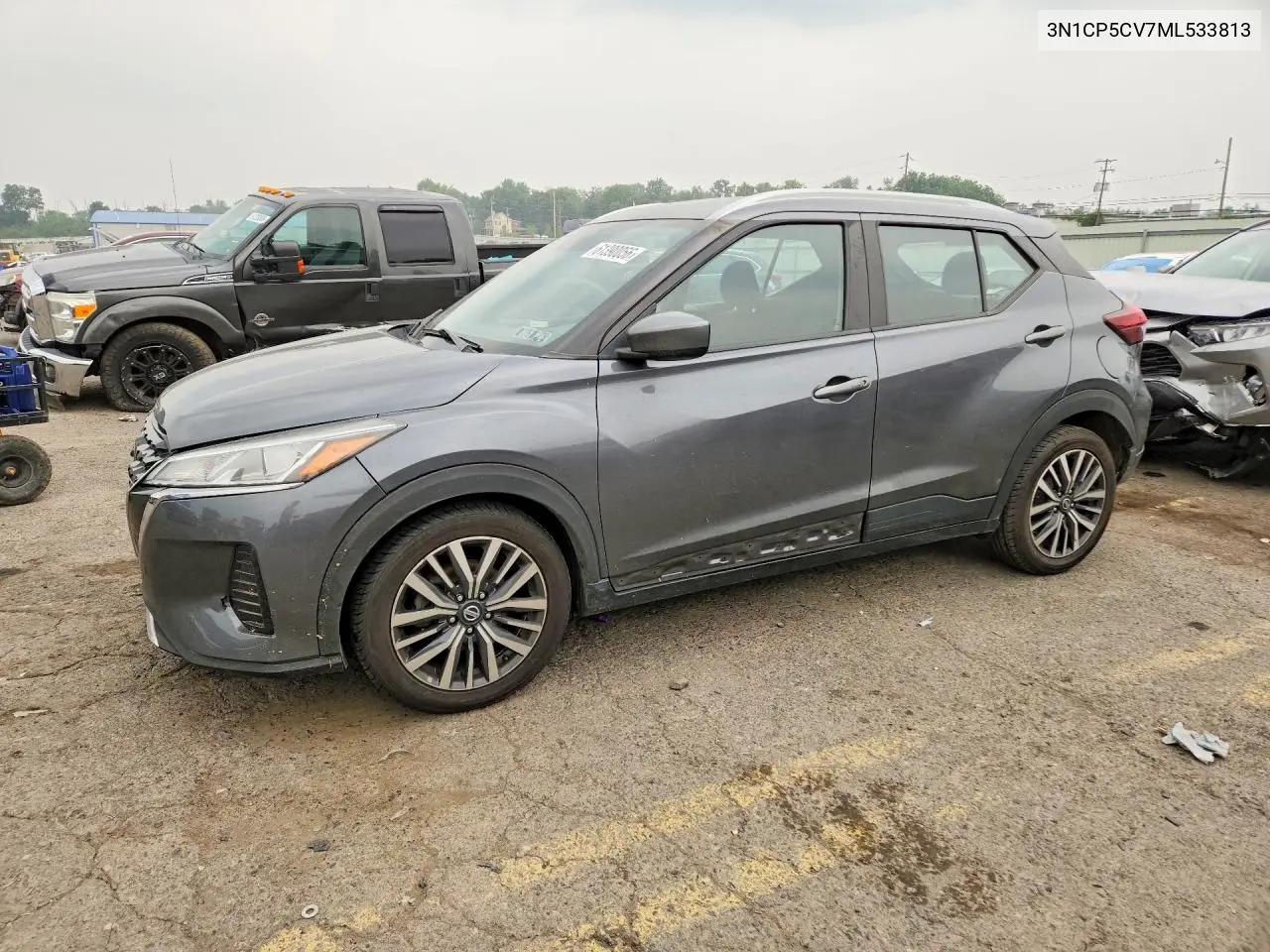 2021 Nissan Kicks Sv VIN: 3N1CP5CV7ML533813 Lot: 61390056