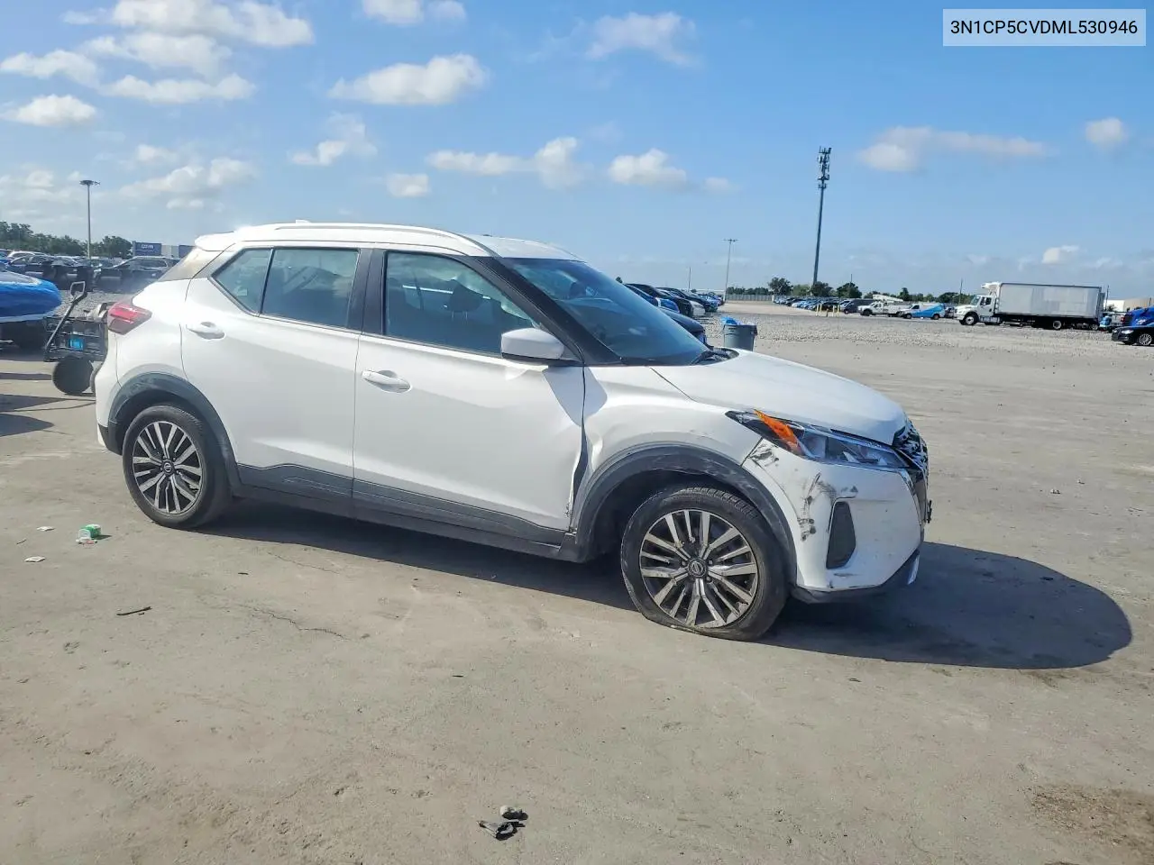 2021 Nissan Kicks Sv VIN: 3N1CP5CVDML530946 Lot: 61500706