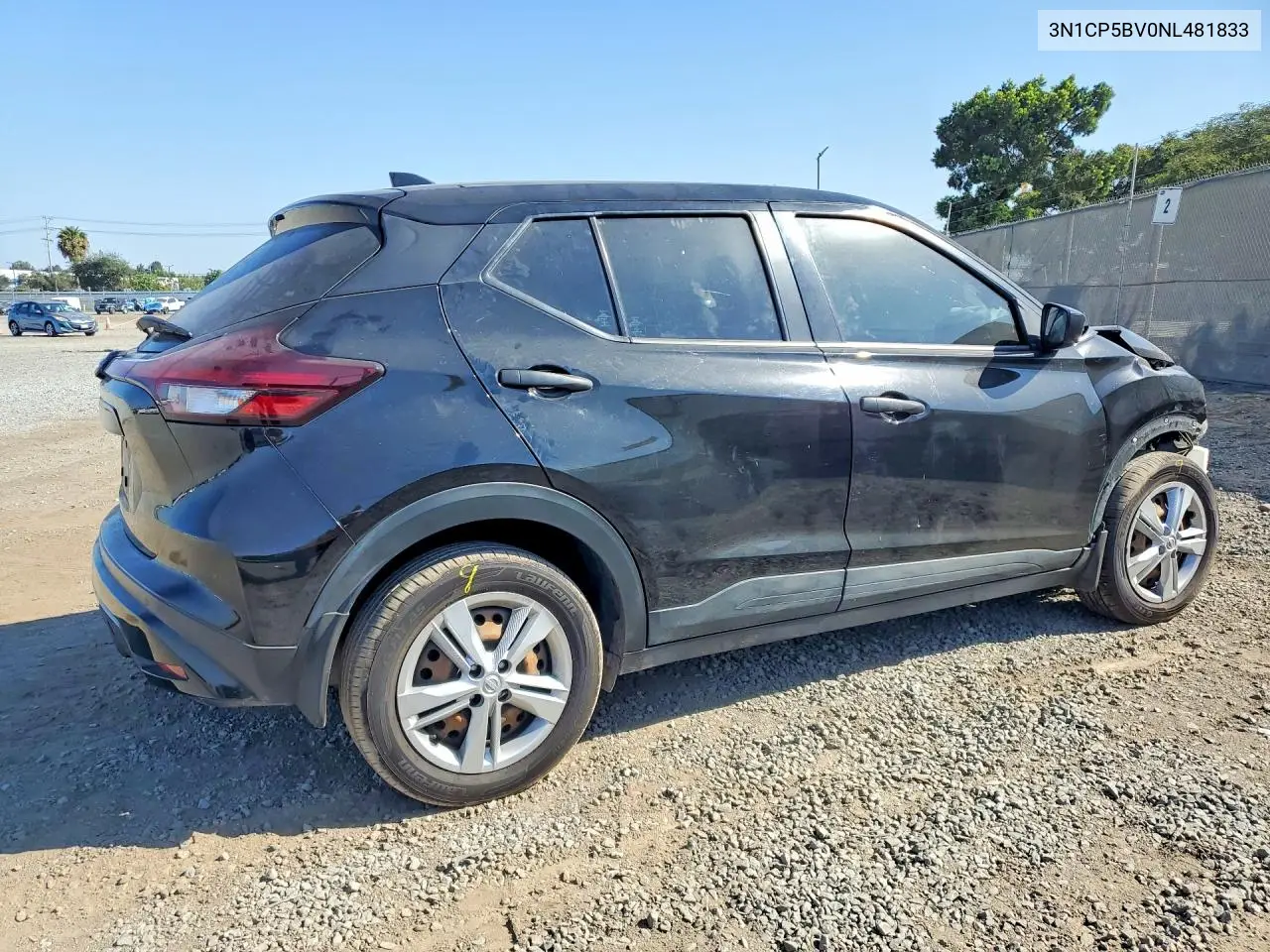 2022 Nissan Kicks S VIN: 3N1CP5BV0NL481833 Lot: 60998506