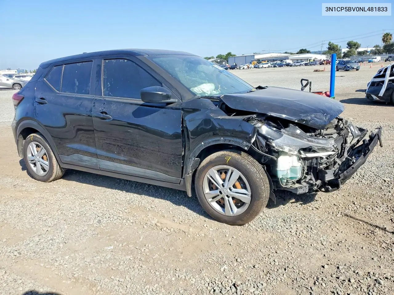 2022 Nissan Kicks S VIN: 3N1CP5BV0NL481833 Lot: 60998506
