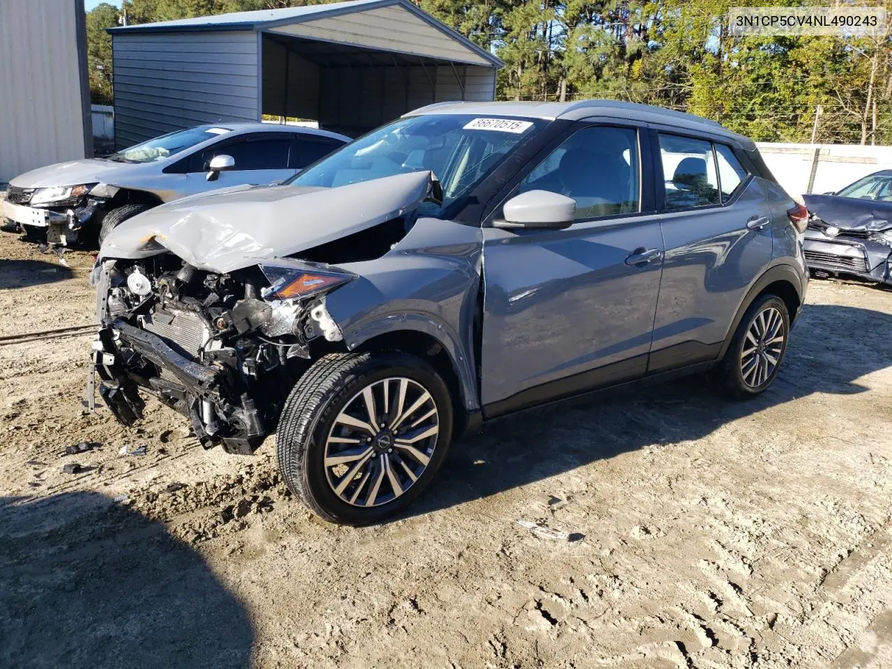 3N1CP5CV4NL490243 2022 Nissan Kicks Sv