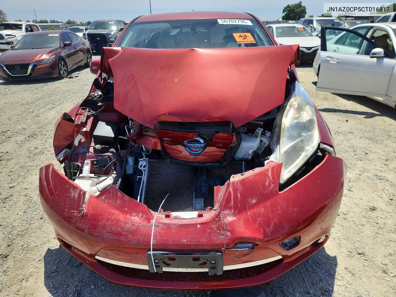 2012 Nissan Leaf Sv VIN: JN1AZ0CP5CT016817 Lot: 56702796