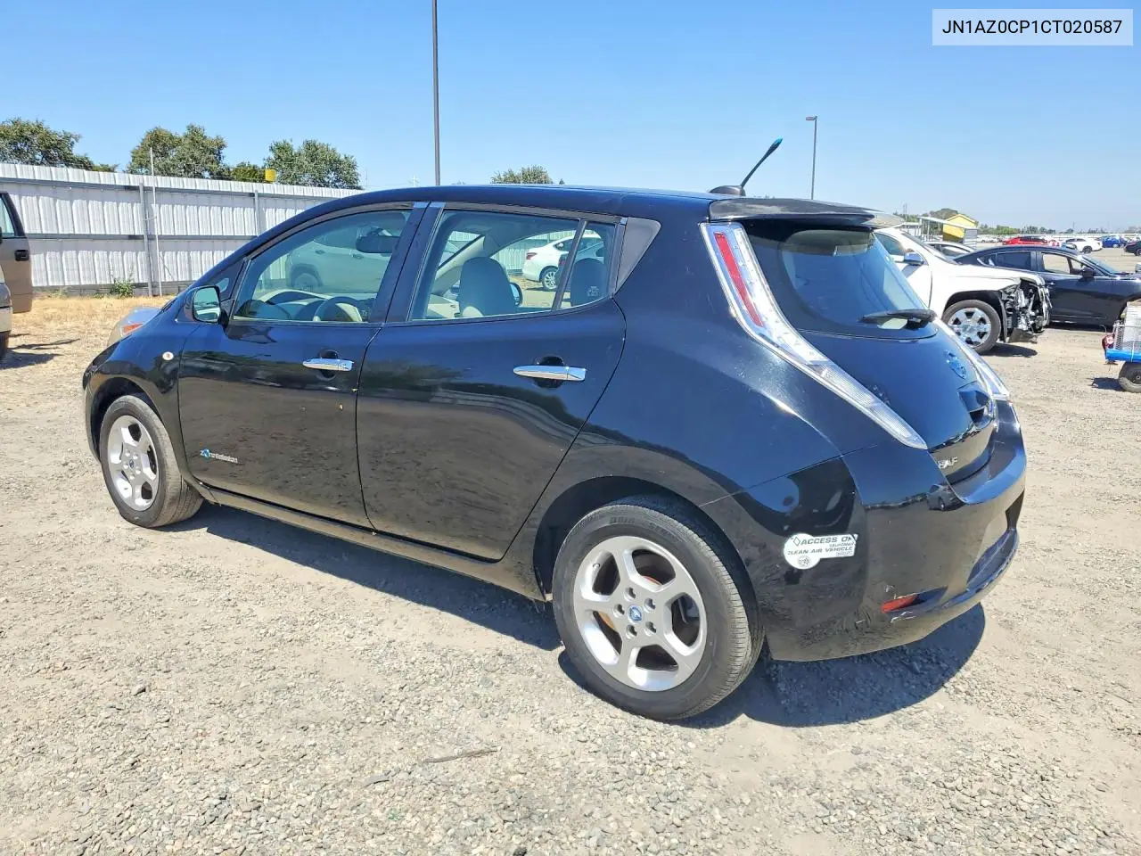 2012 Nissan Leaf Sv VIN: JN1AZ0CP1CT020587 Lot: 60685386