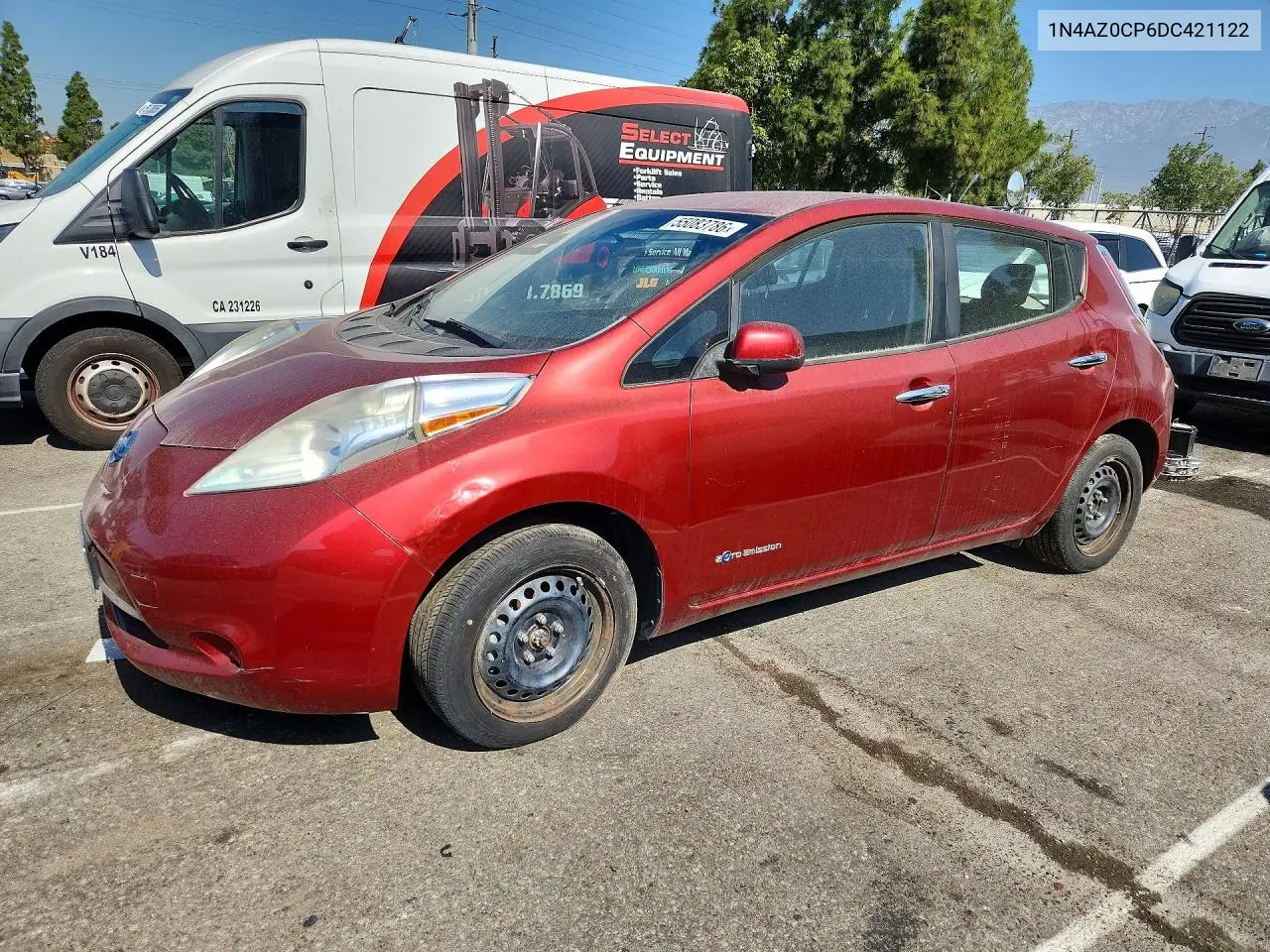 2013 Nissan Leaf S VIN: 1N4AZ0CP6DC421122 Lot: 55083786