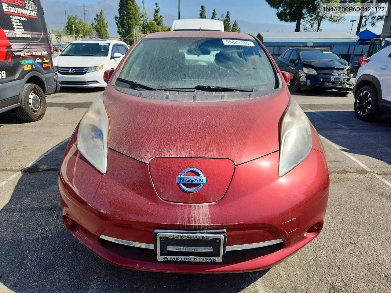 2013 Nissan Leaf S VIN: 1N4AZ0CP6DC421122 Lot: 55083786