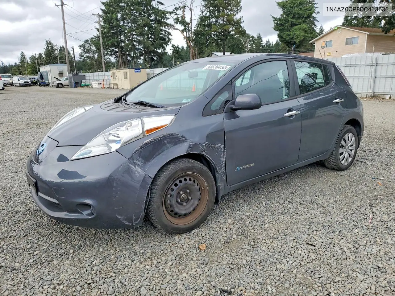 2013 Nissan Leaf S VIN: 1N4AZ0CP8DC413636 Lot: 58630436