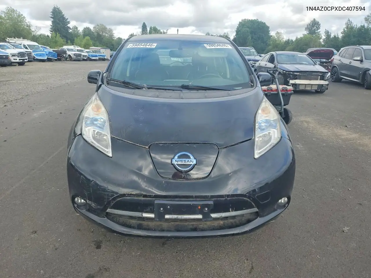 2013 Nissan Leaf S VIN: 1N4AZ0CPXDC407594 Lot: 59854646