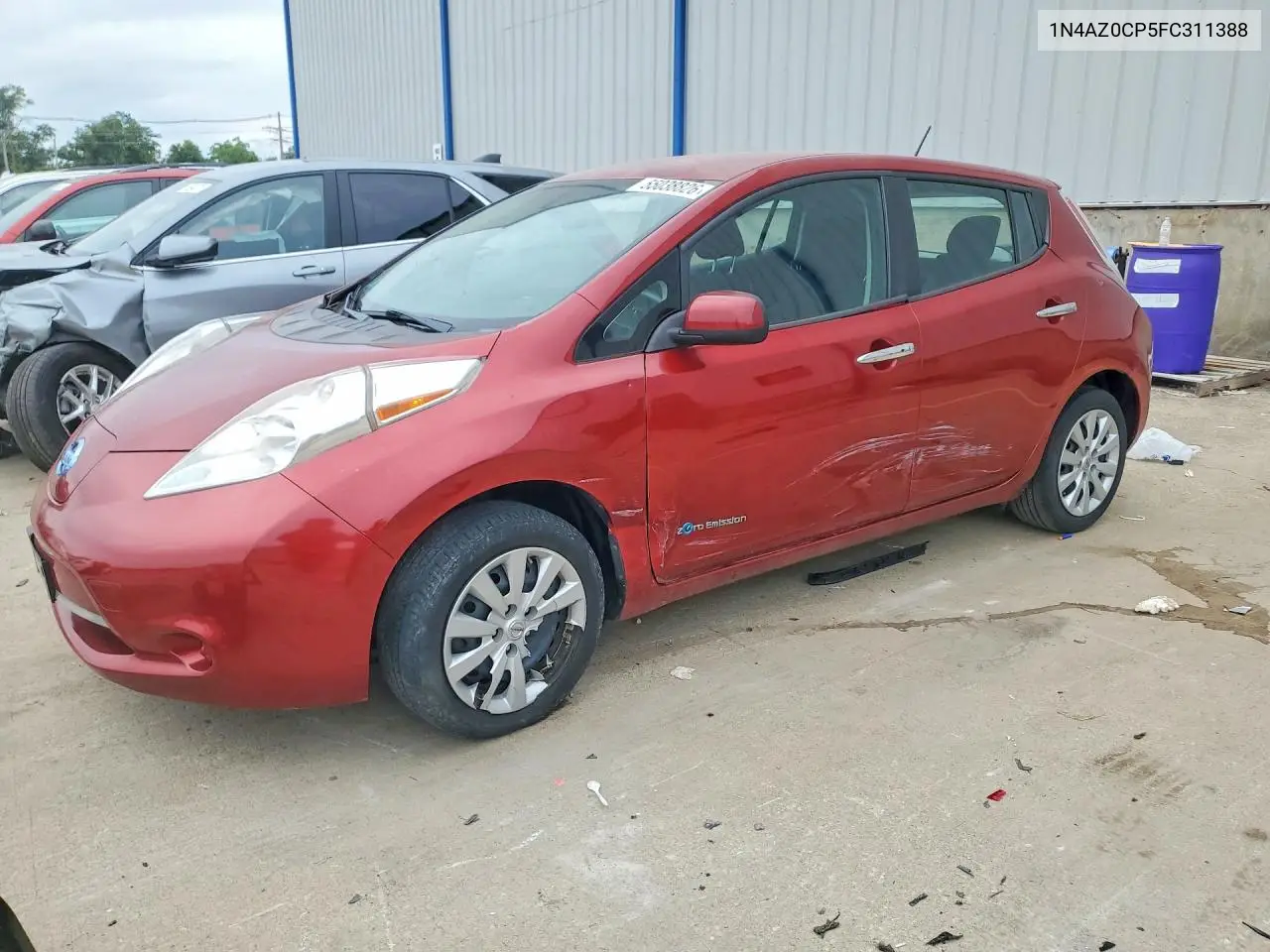 2015 Nissan Leaf S VIN: 1N4AZ0CP5FC311388 Lot: 55038826