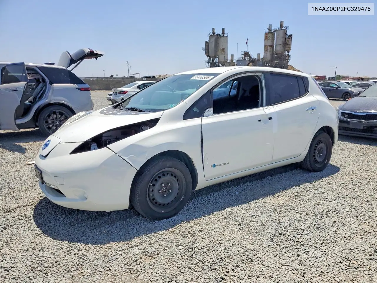 2015 Nissan Leaf S VIN: 1N4AZ0CP2FC329475 Lot: 55456306