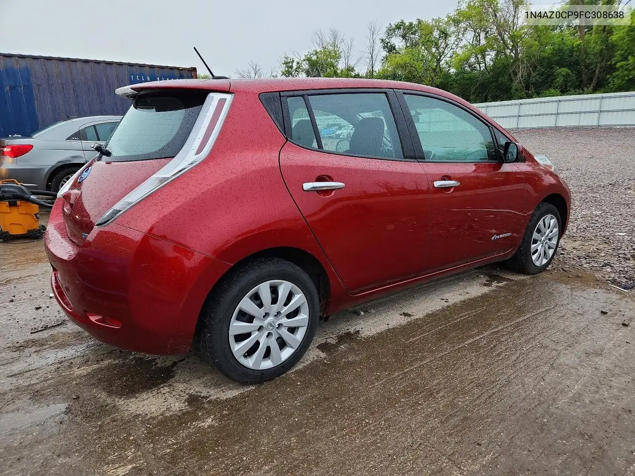 2015 Nissan Leaf S VIN: 1N4AZ0CP9FC308638 Lot: 55595726