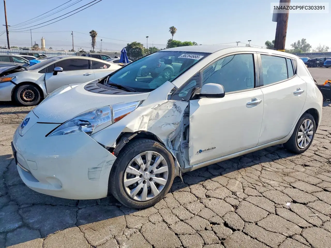 2015 Nissan Leaf S VIN: 1N4AZ0CP9FC303391 Lot: 56264666