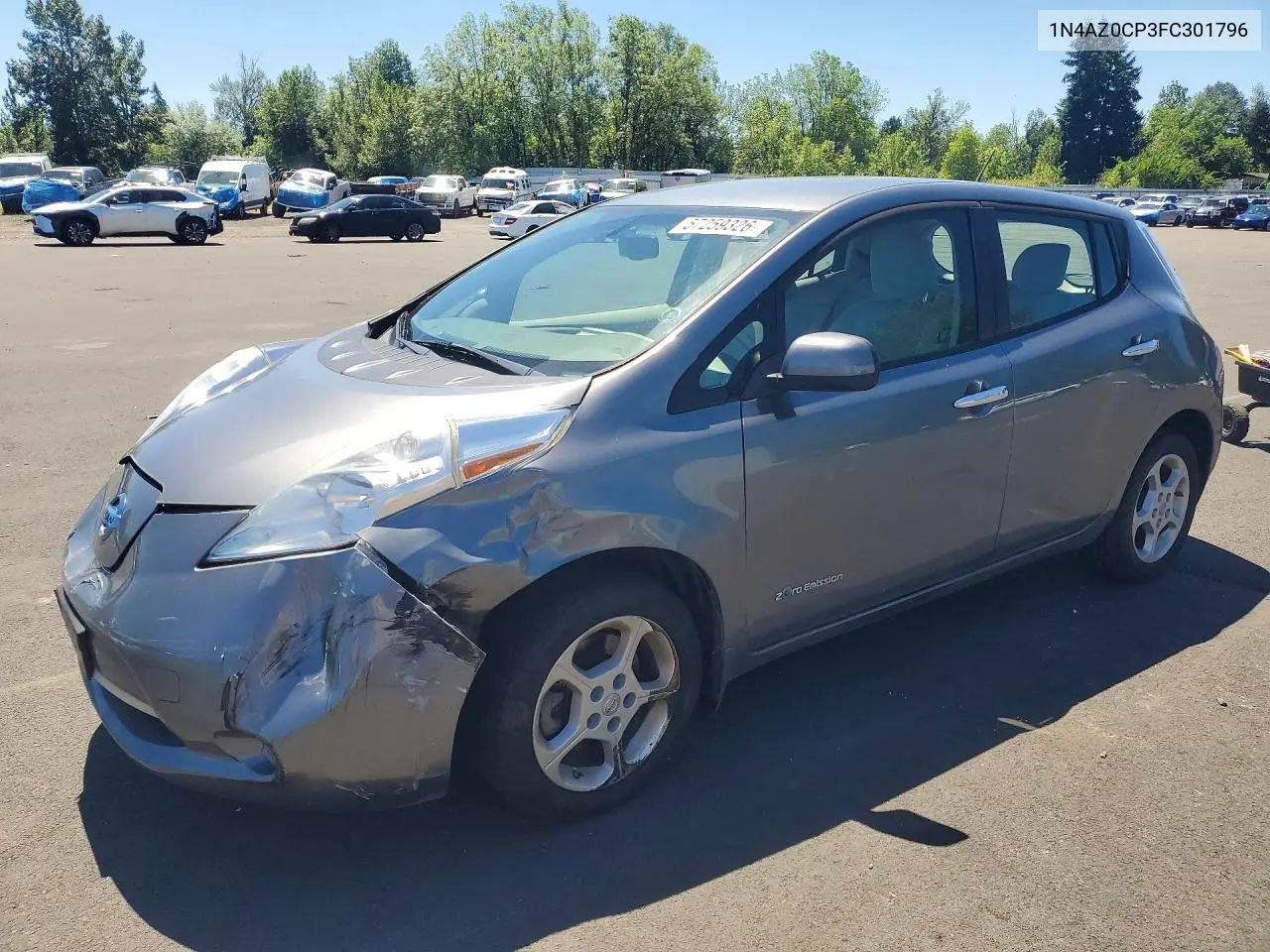 2015 Nissan Leaf Sv VIN: 1N4AZ0CP3FC301796 Lot: 57259326