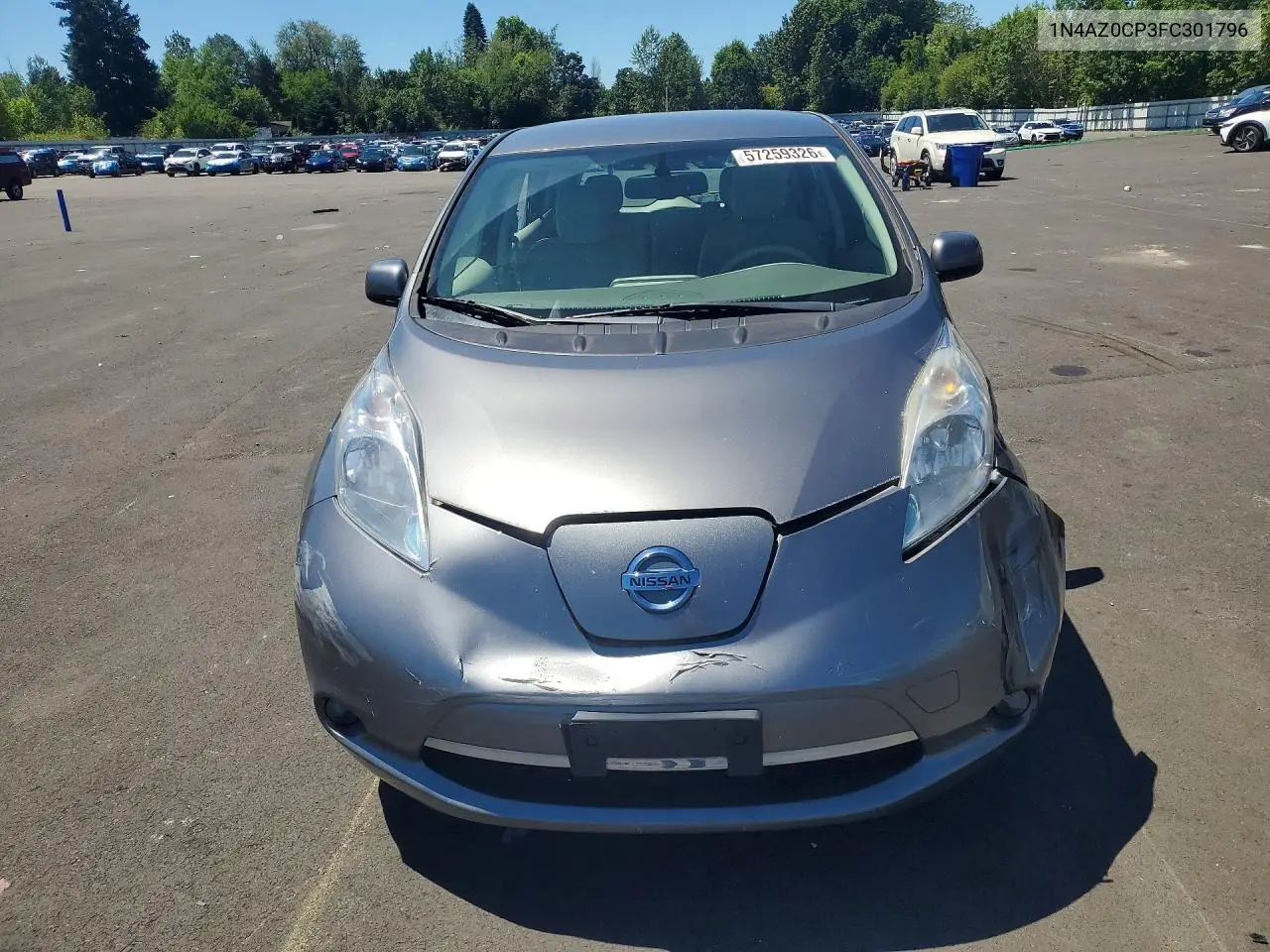 2015 Nissan Leaf Sv VIN: 1N4AZ0CP3FC301796 Lot: 57259326