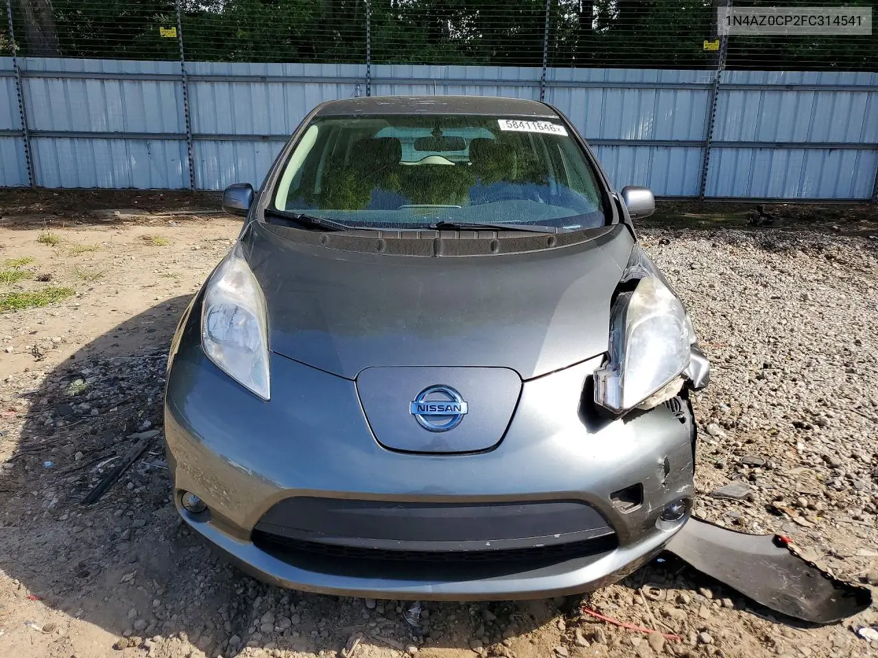 2015 Nissan Leaf S VIN: 1N4AZ0CP2FC314541 Lot: 58411646