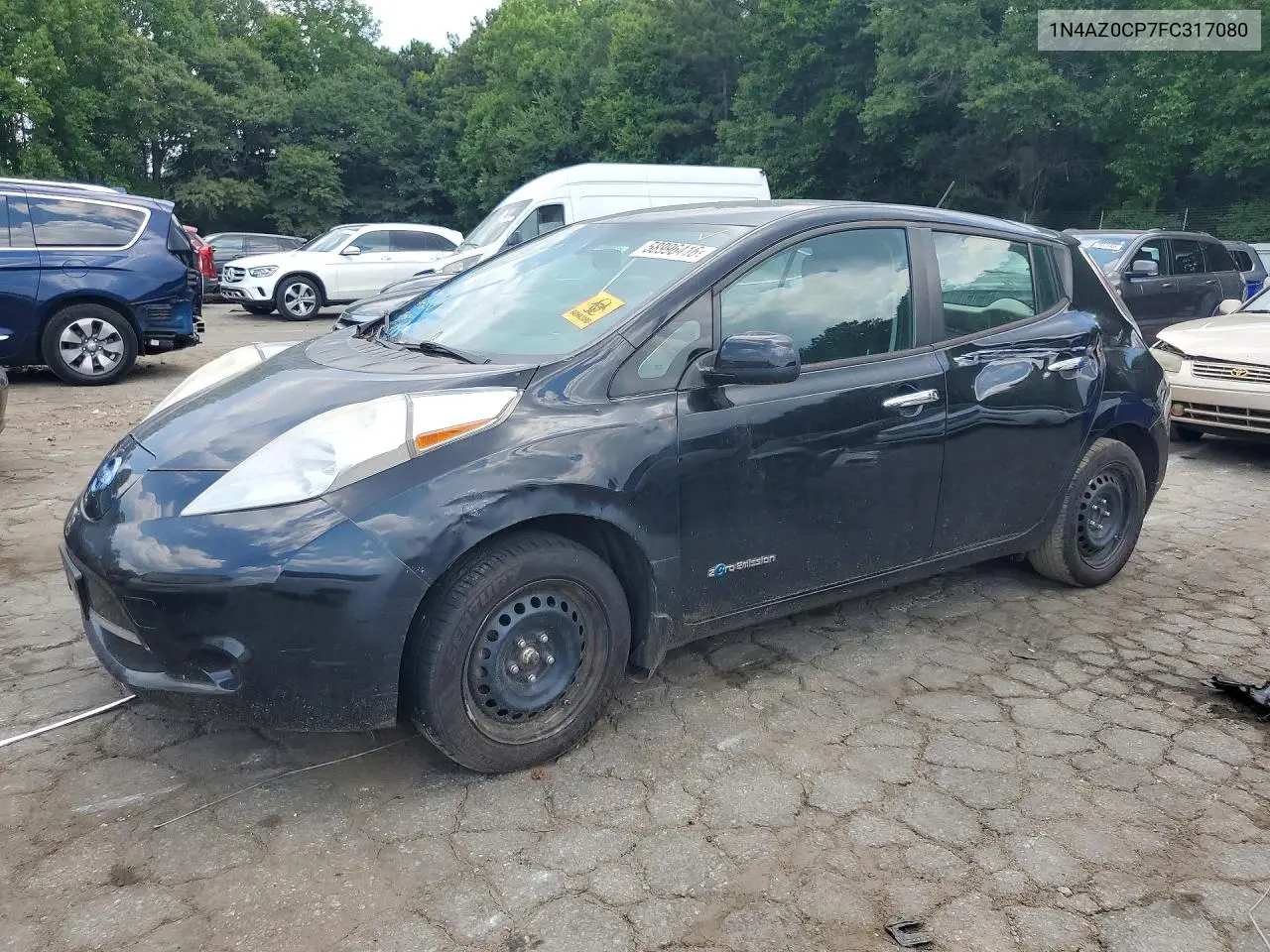 2015 Nissan Leaf S VIN: 1N4AZ0CP7FC317080 Lot: 58996416