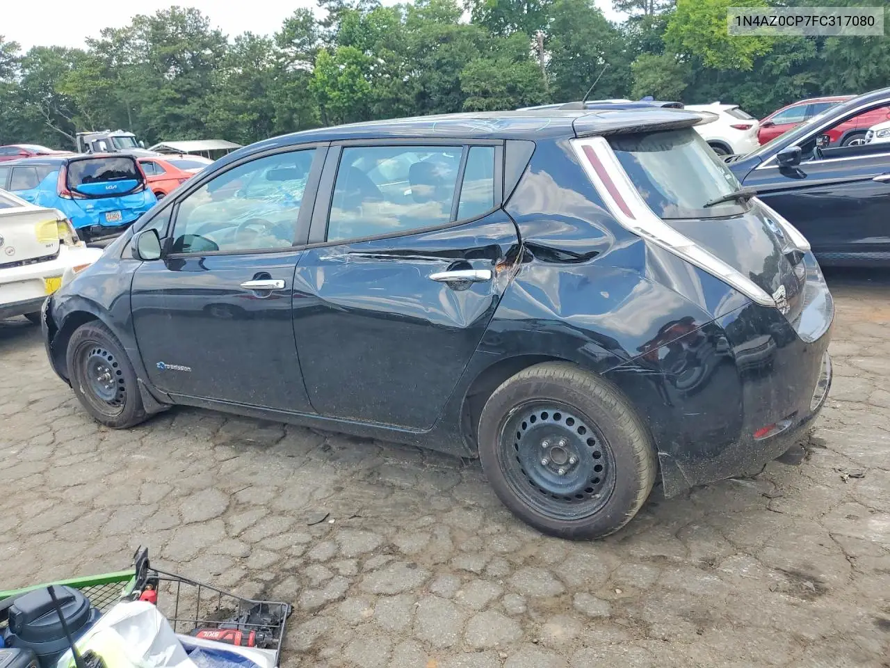 2015 Nissan Leaf S VIN: 1N4AZ0CP7FC317080 Lot: 58996416