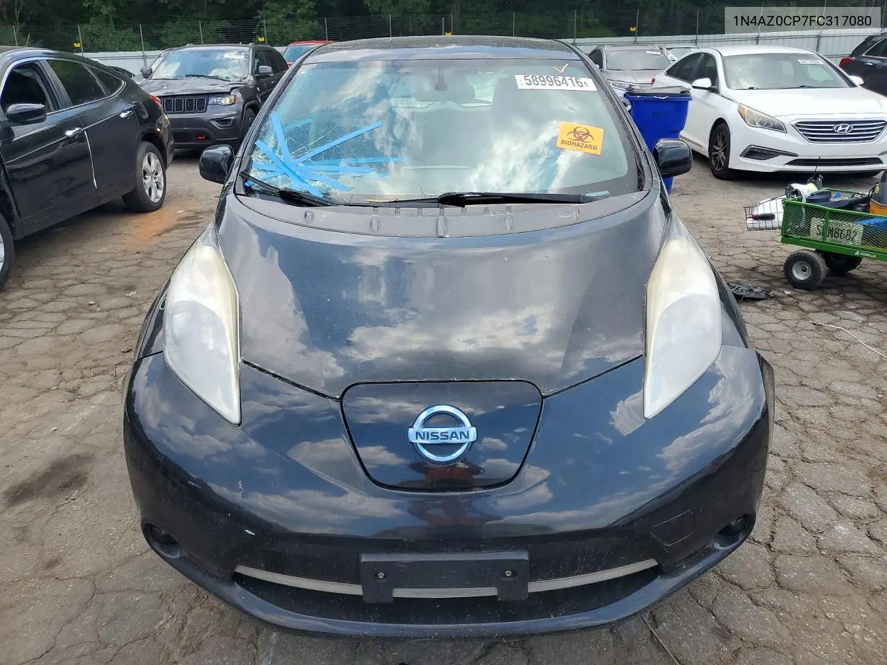 2015 Nissan Leaf S VIN: 1N4AZ0CP7FC317080 Lot: 58996416