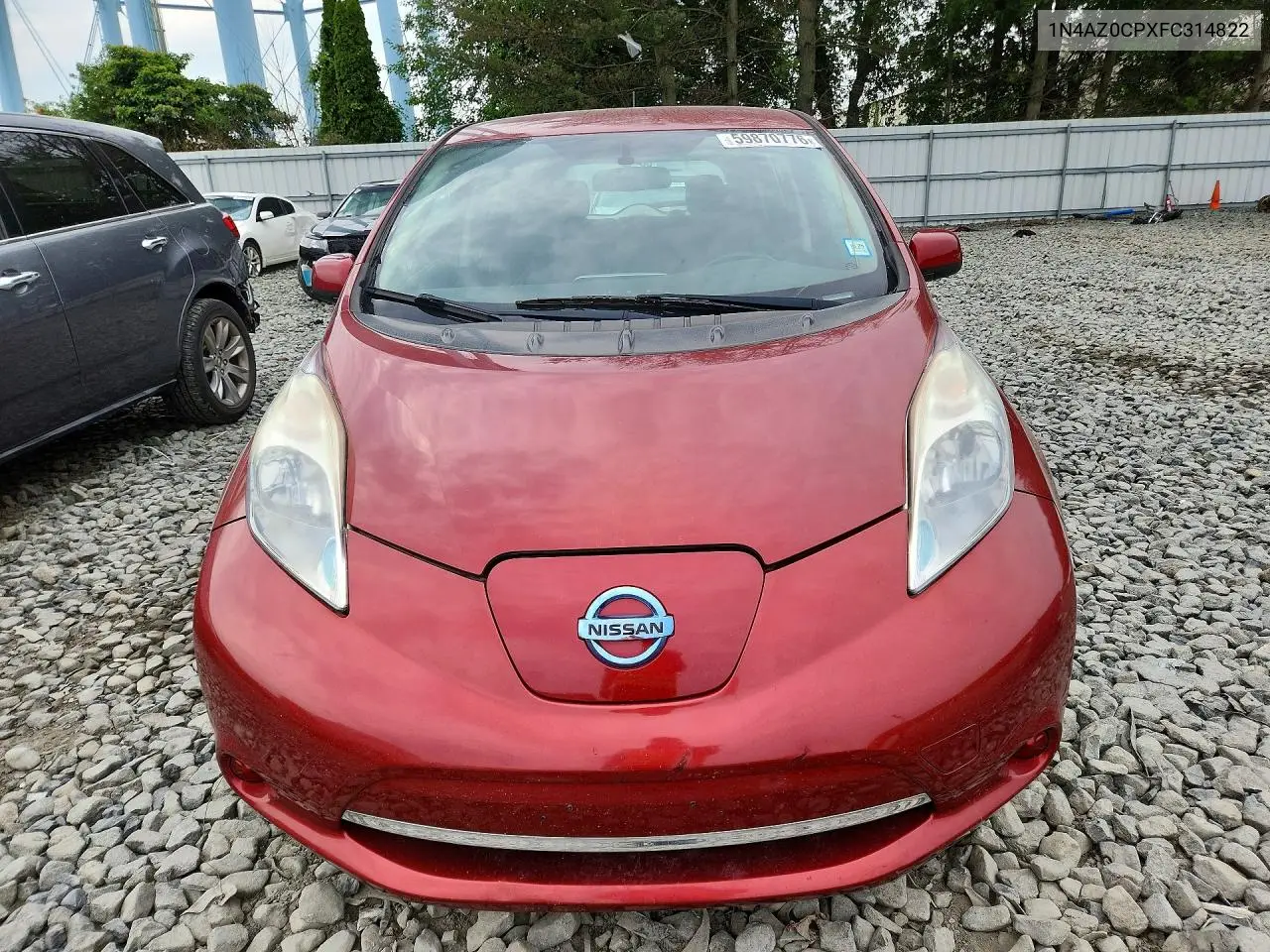 2015 Nissan Leaf S VIN: 1N4AZ0CPXFC314822 Lot: 59870776