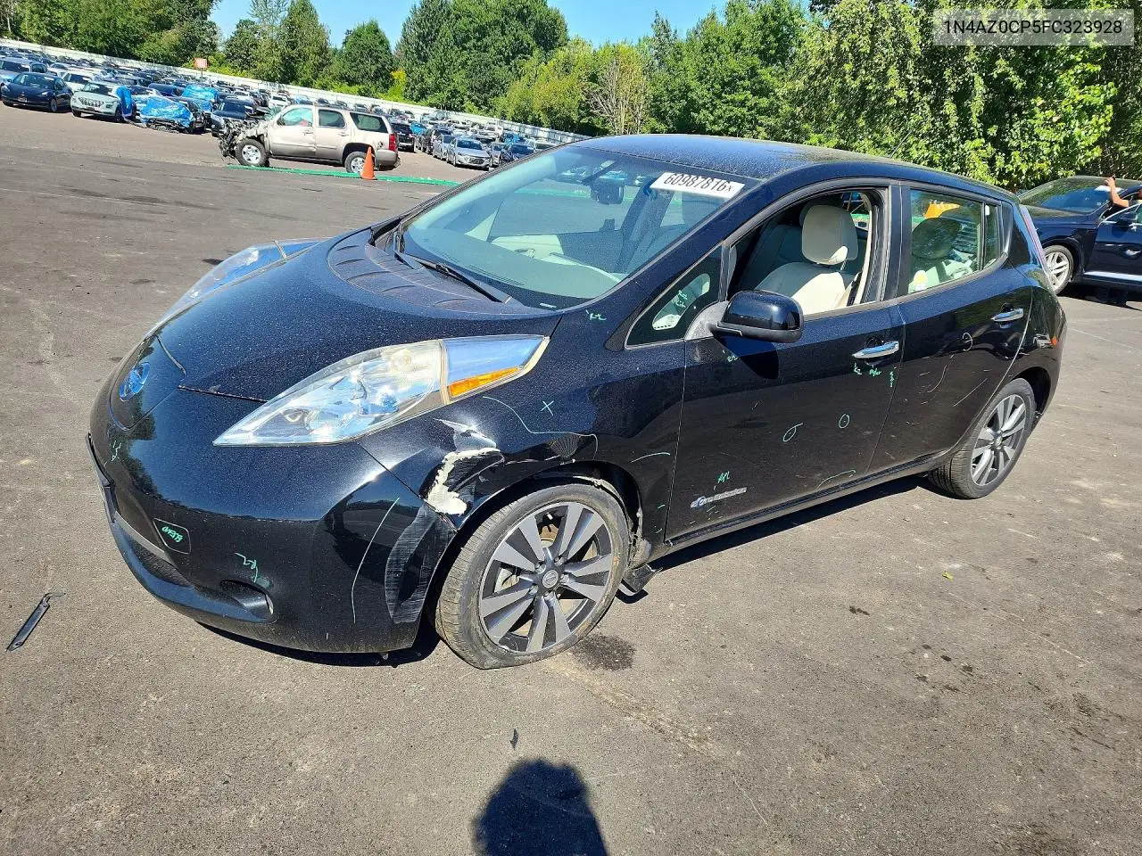 2015 Nissan Leaf Sv VIN: 1N4AZ0CP5FC323928 Lot: 60987816