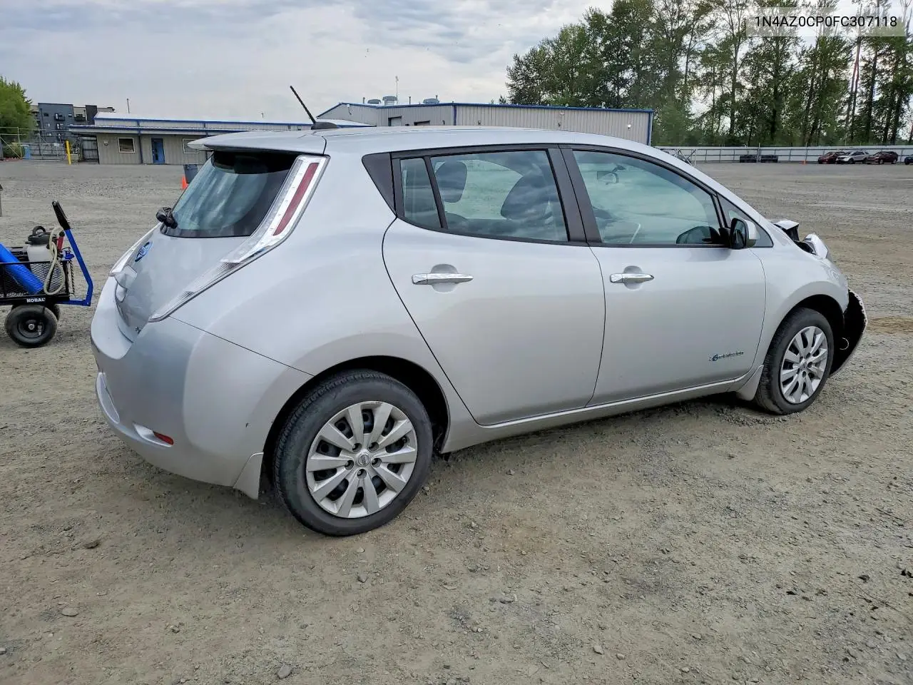 2015 Nissan Leaf S VIN: 1N4AZ0CP0FC307118 Lot: 61182966