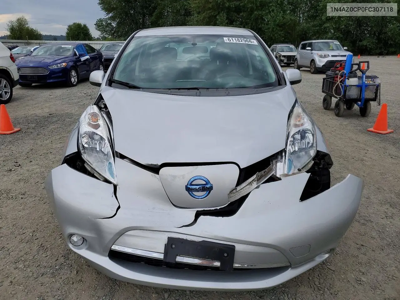 2015 Nissan Leaf S VIN: 1N4AZ0CP0FC307118 Lot: 61182966