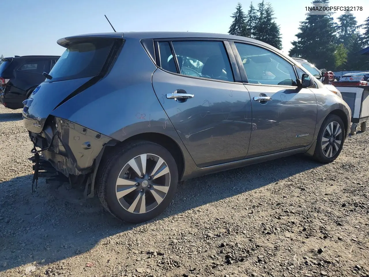 2015 Nissan Leaf Sv VIN: 1N4AZ0CP5FC322178 Lot: 61592286