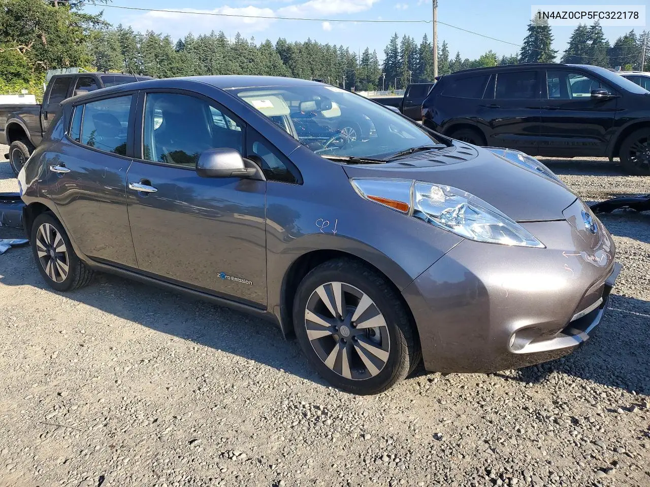 2015 Nissan Leaf Sv VIN: 1N4AZ0CP5FC322178 Lot: 61592286