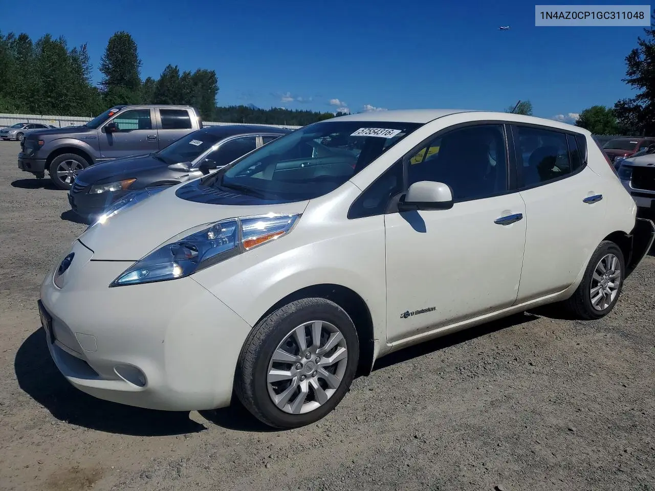 2016 Nissan Leaf S VIN: 1N4AZ0CP1GC311048 Lot: 57554316