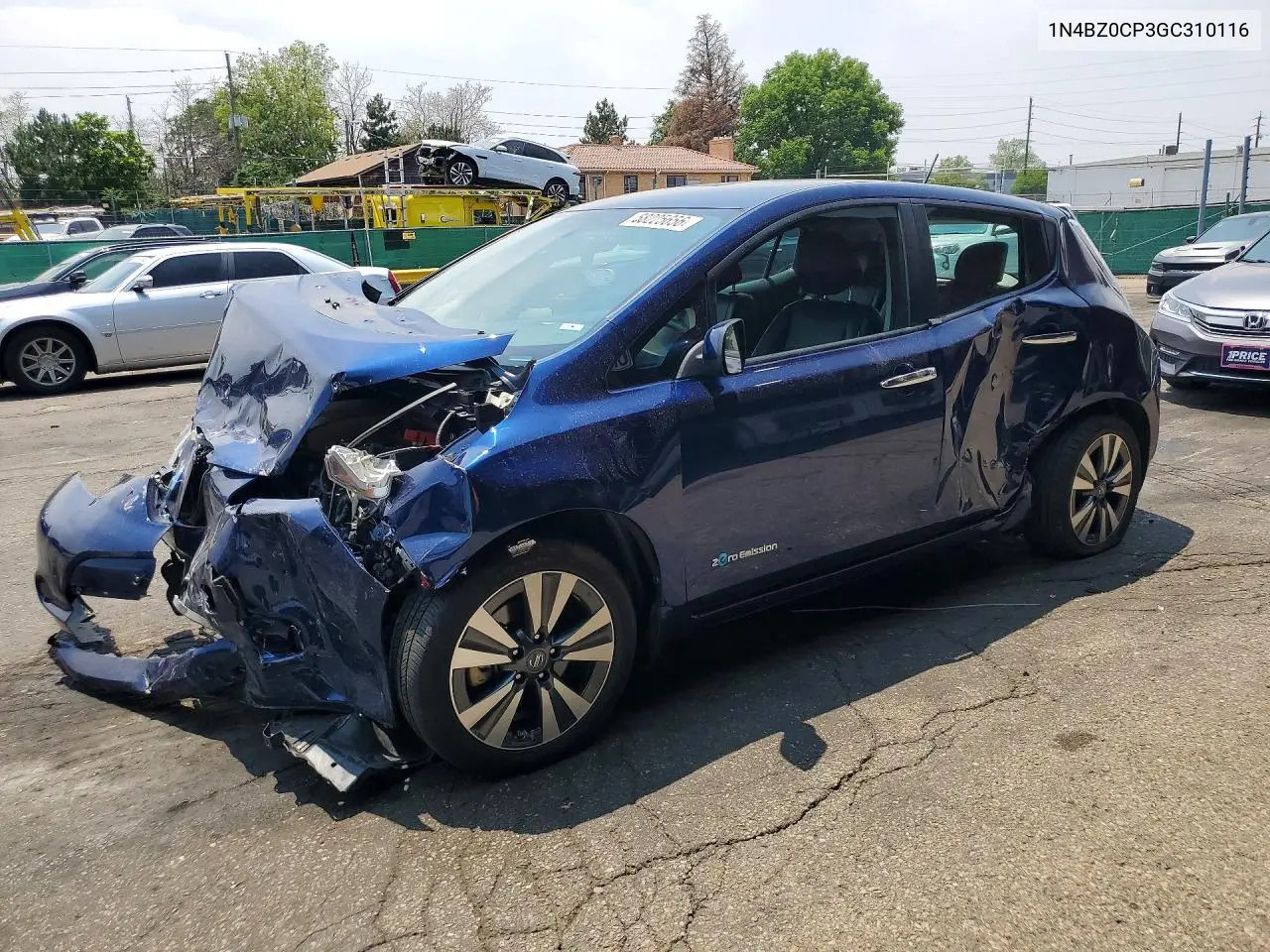 2016 Nissan Leaf S-30 VIN: 1N4BZ0CP3GC310116 Lot: 58225656