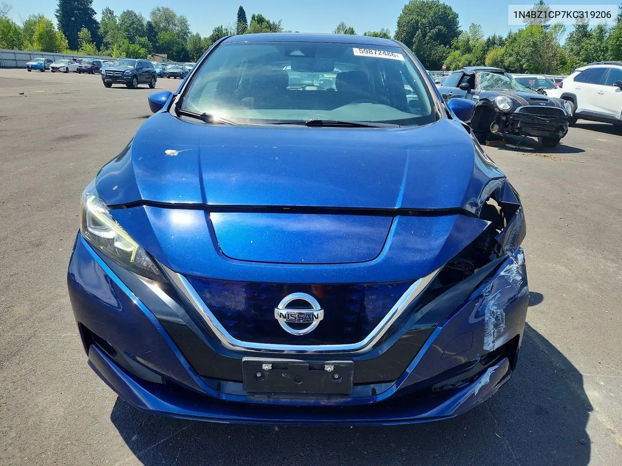 2019 Nissan Leaf Sv Plus VIN: 1N4BZ1CP7KC319206 Lot: 59872486