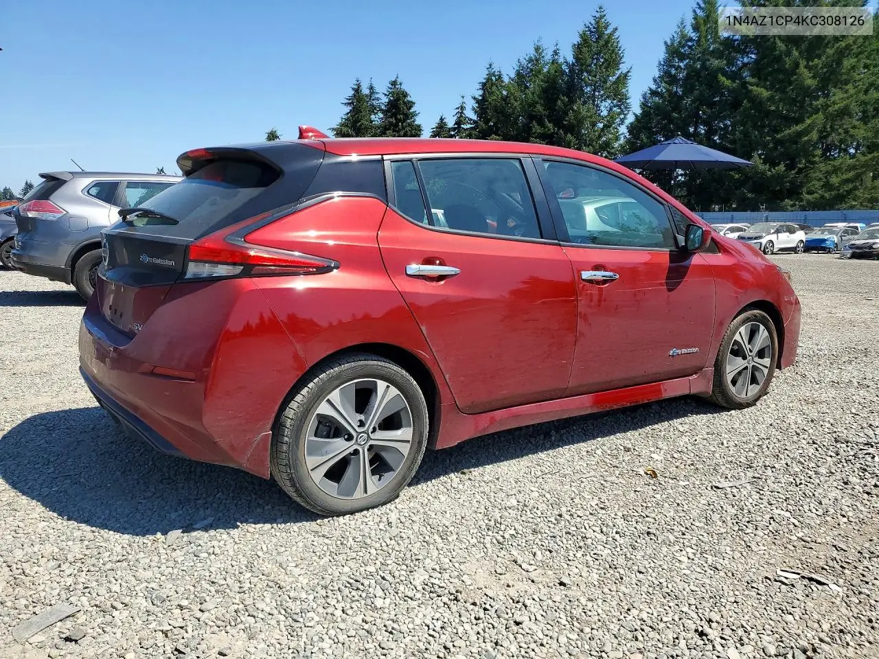 2019 Nissan Leaf Sv VIN: 1N4AZ1CP4KC308126 Lot: 60070106