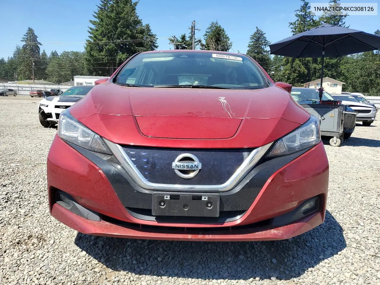 2019 Nissan Leaf Sv VIN: 1N4AZ1CP4KC308126 Lot: 60070106