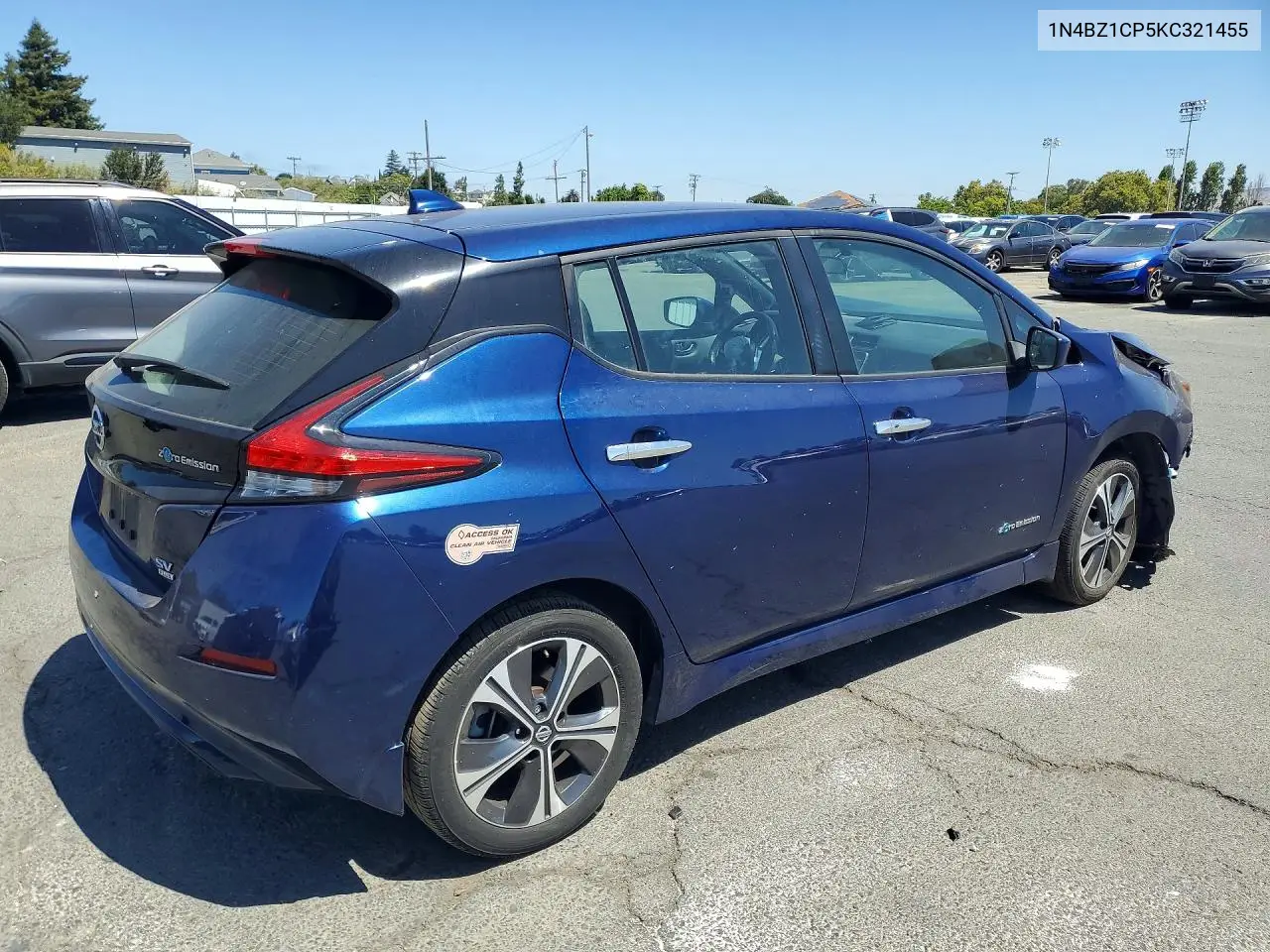 2019 Nissan Leaf Sv Plus VIN: 1N4BZ1CP5KC321455 Lot: 60620796