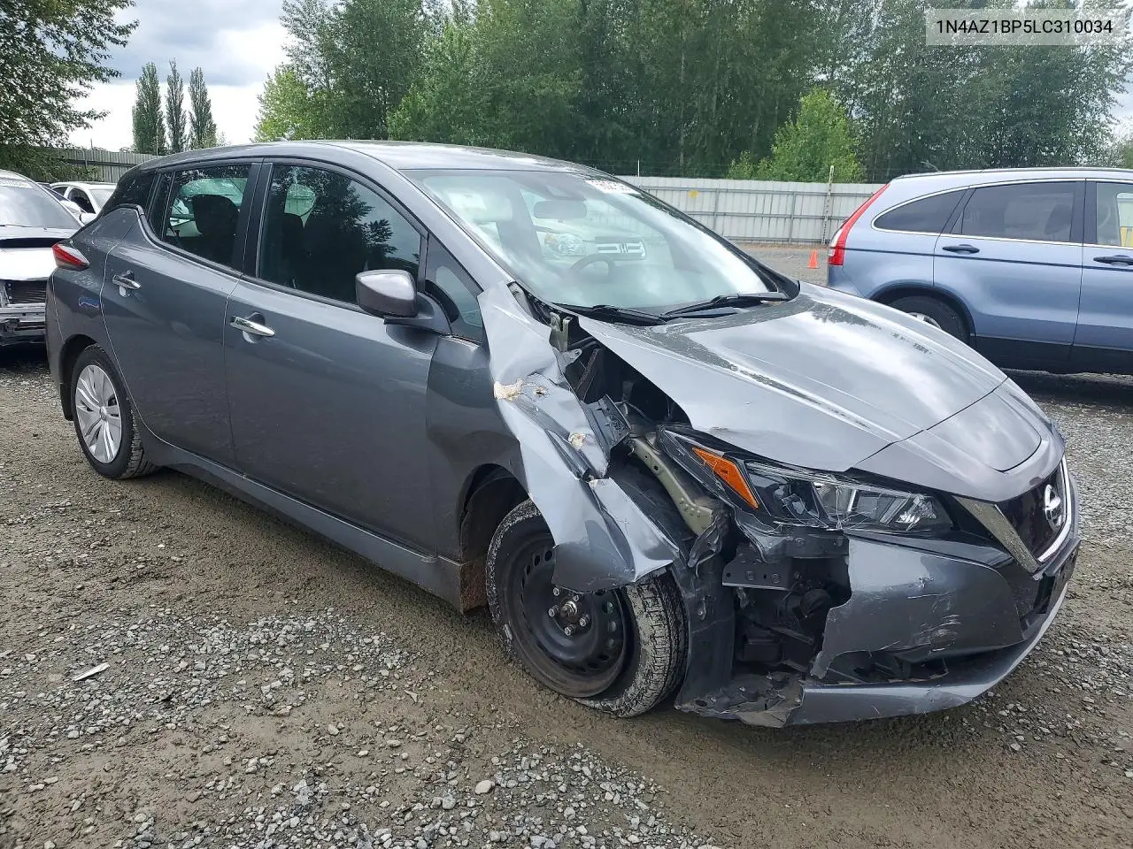 2020 Nissan Leaf S VIN: 1N4AZ1BP5LC310034 Lot: 56021506