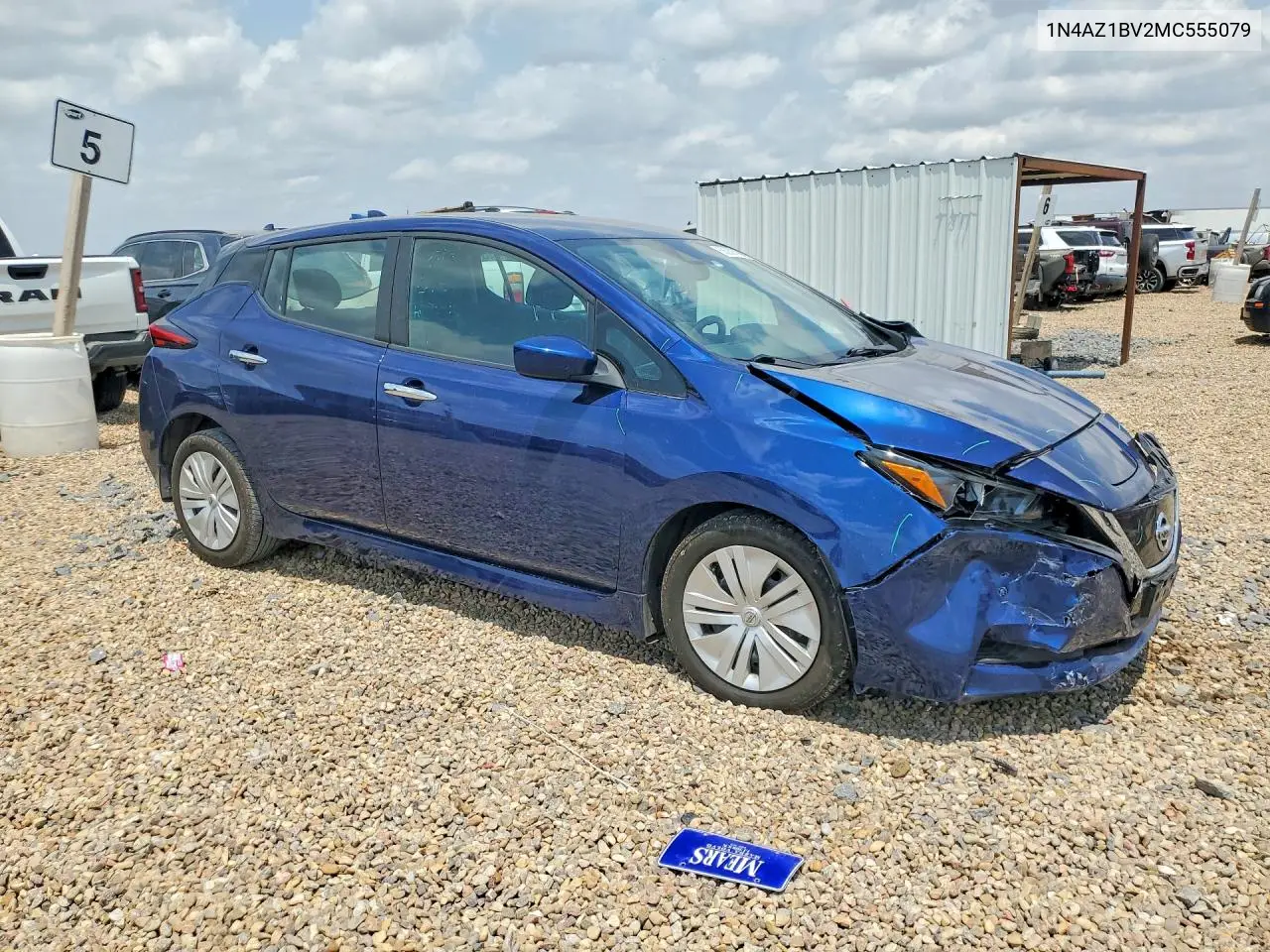 2021 Nissan Leaf S VIN: 1N4AZ1BV2MC555079 Lot: 58058706