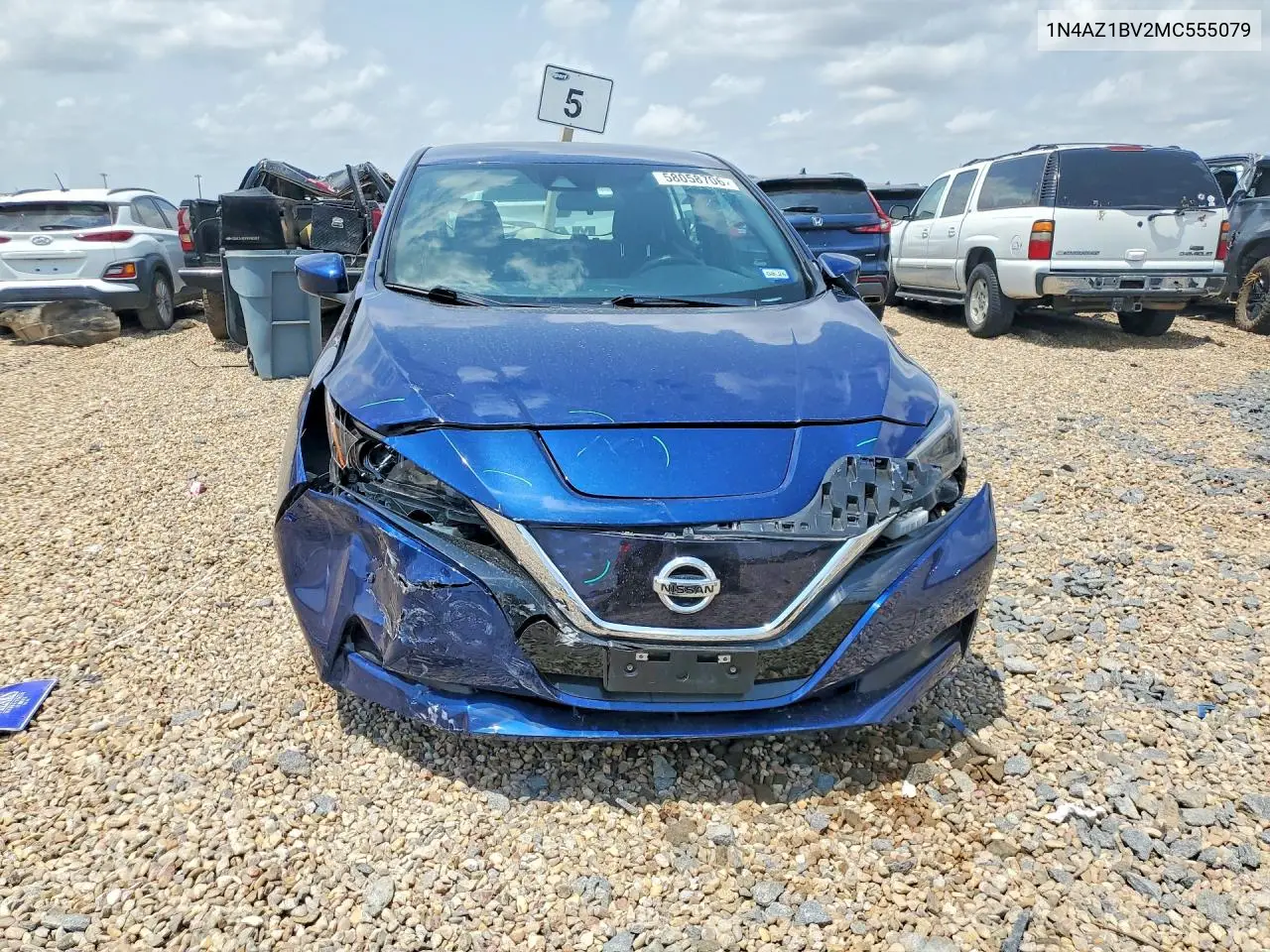 2021 Nissan Leaf S VIN: 1N4AZ1BV2MC555079 Lot: 58058706