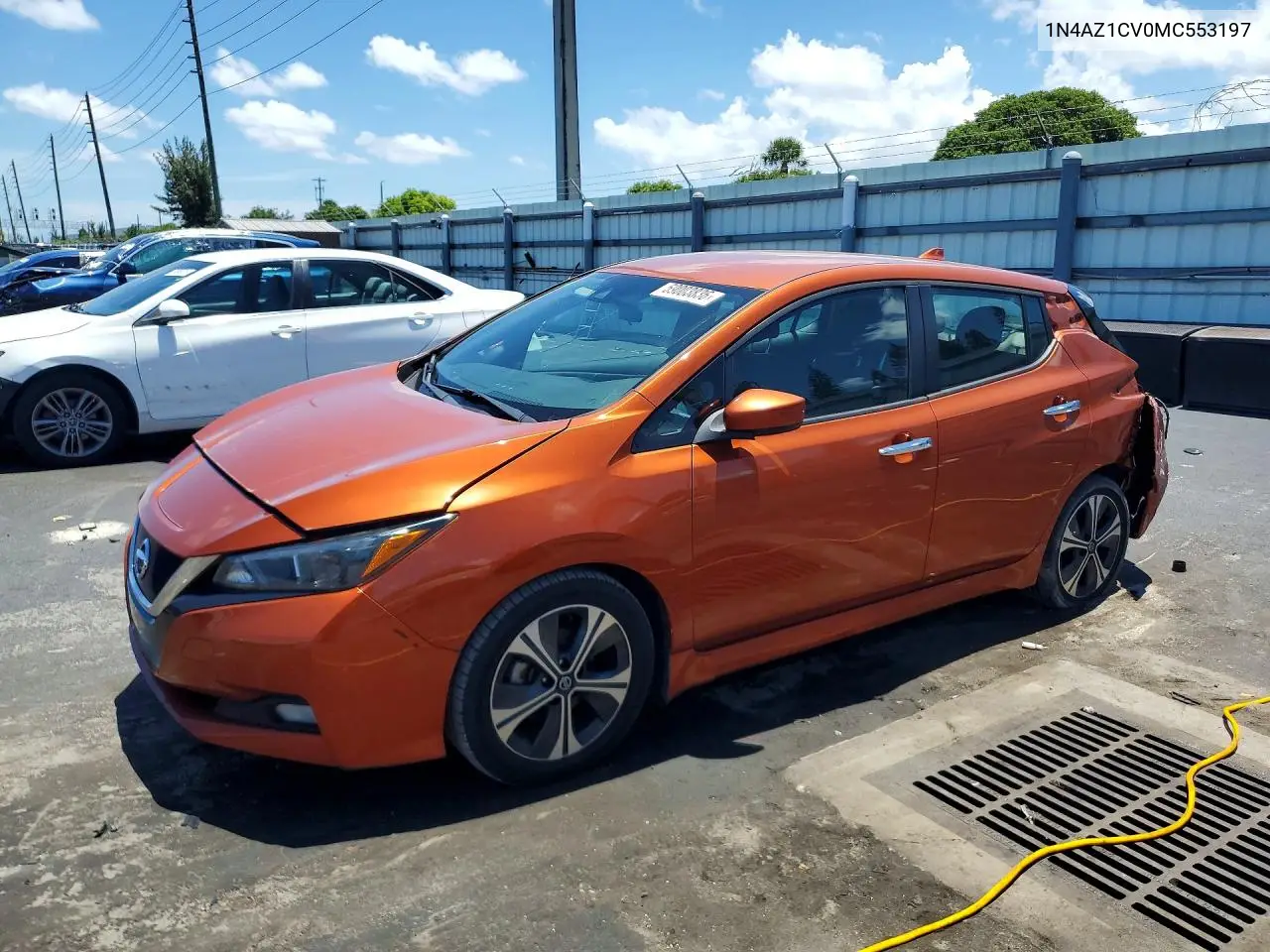 2021 Nissan Leaf Sv VIN: 1N4AZ1CV0MC553197 Lot: 59003836
