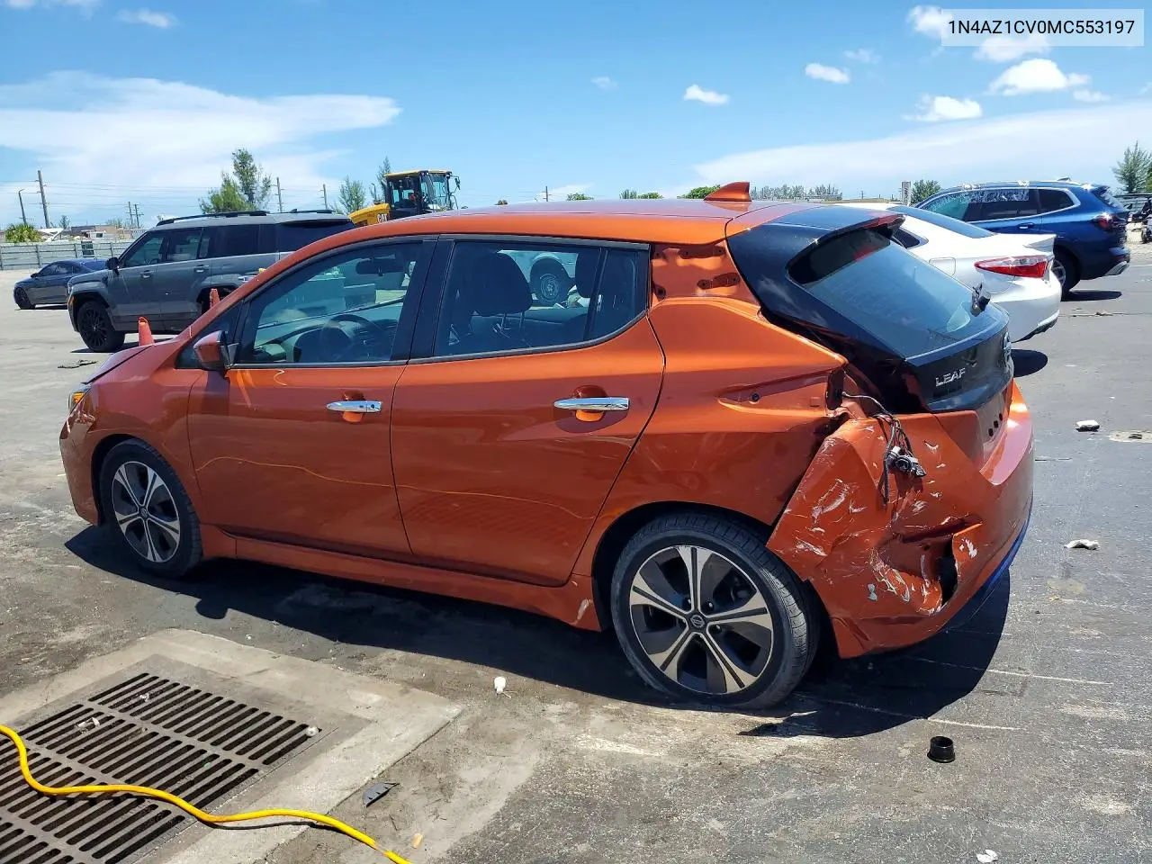 2021 Nissan Leaf Sv VIN: 1N4AZ1CV0MC553197 Lot: 59003836