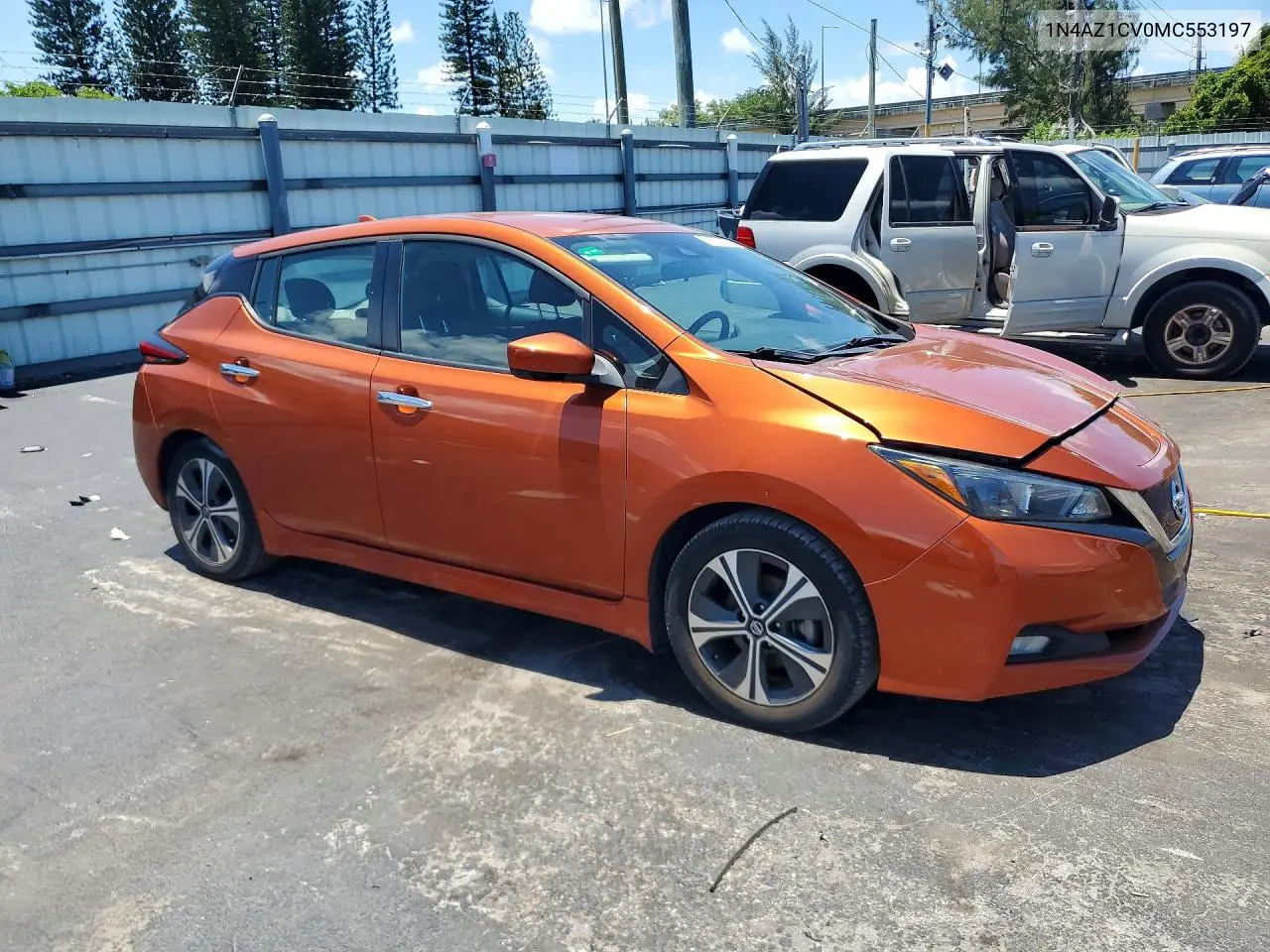 2021 Nissan Leaf Sv VIN: 1N4AZ1CV0MC553197 Lot: 59003836