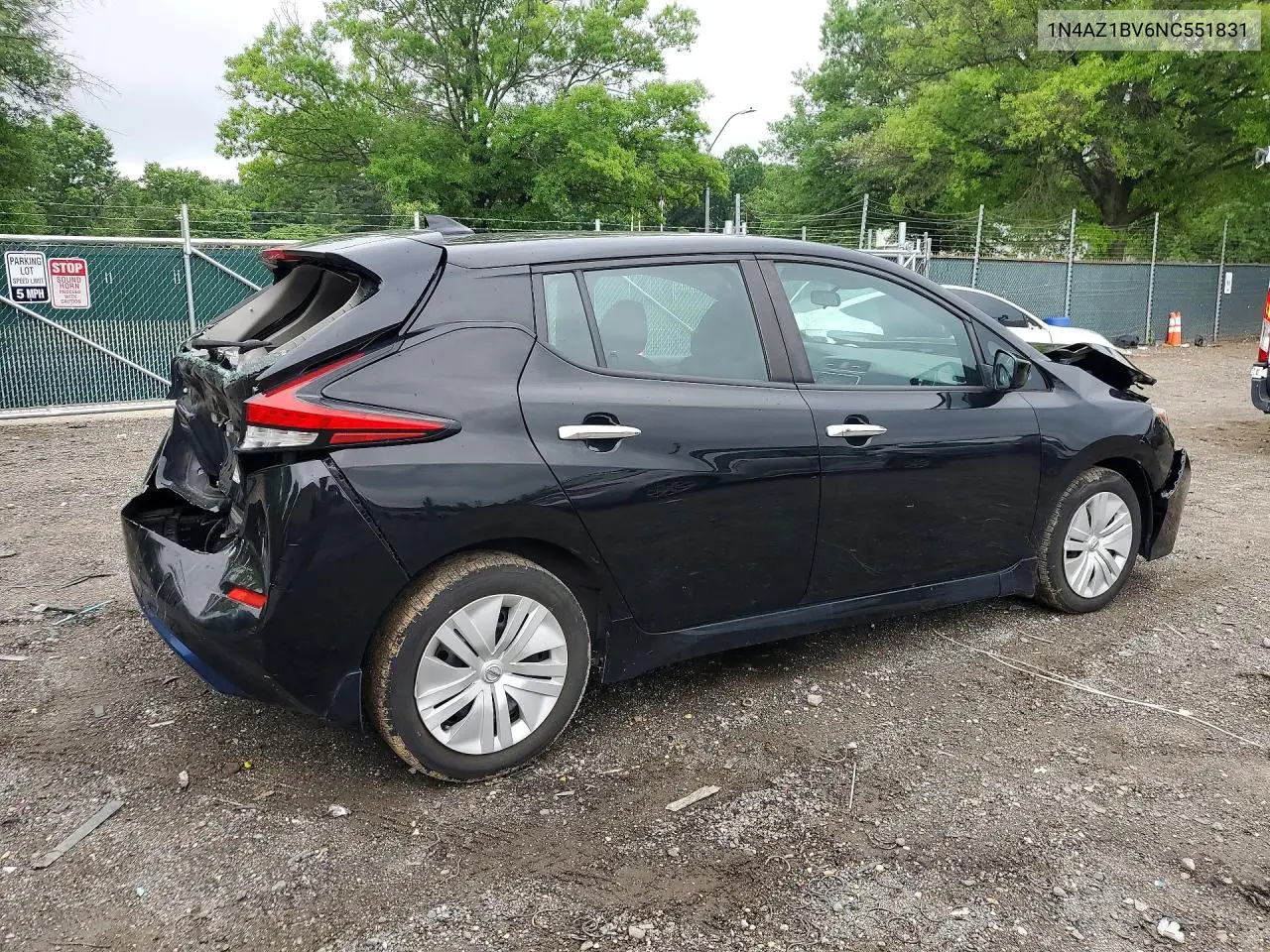 2022 Nissan Leaf S VIN: 1N4AZ1BV6NC551831 Lot: 54824976