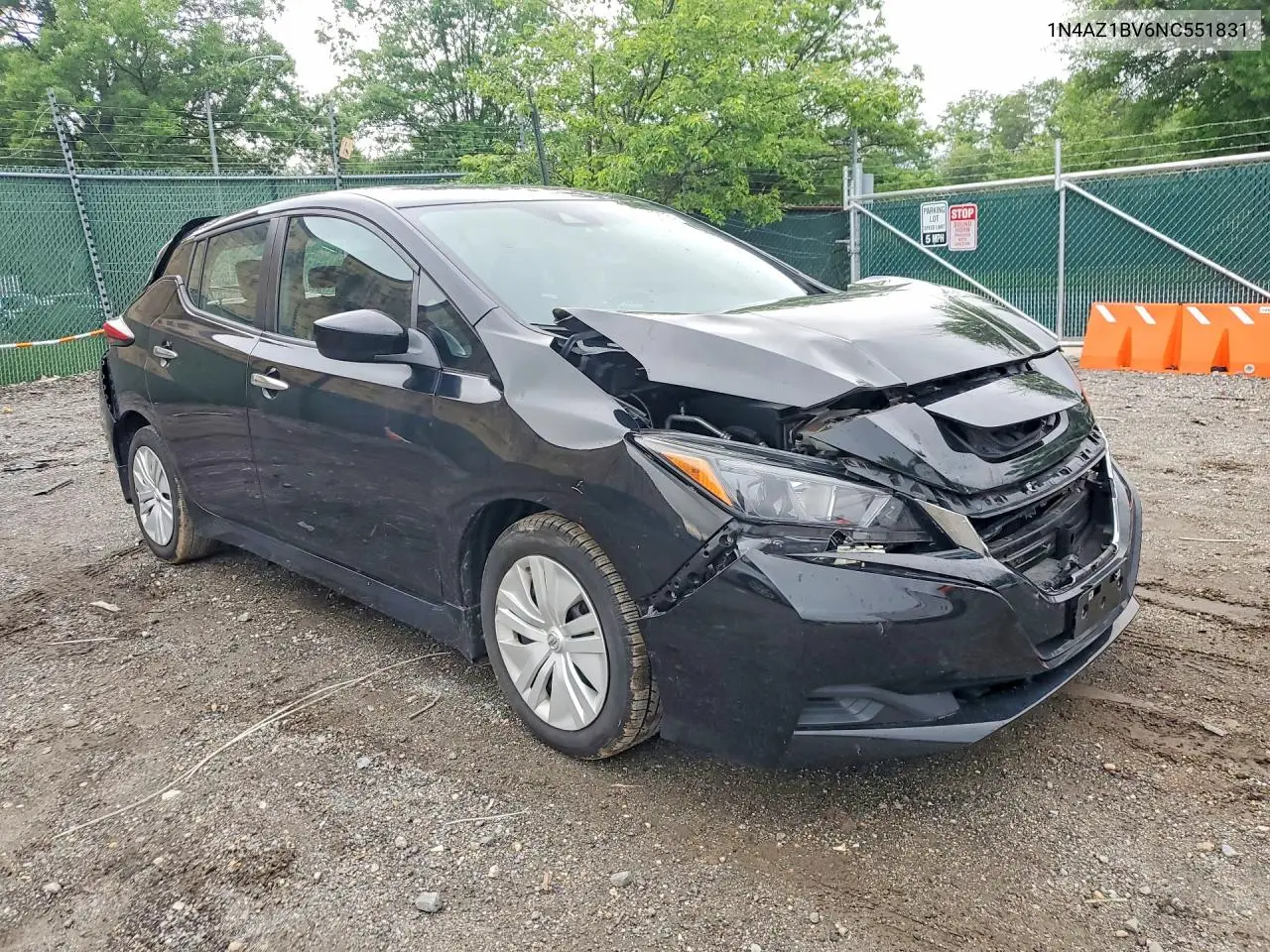 2022 Nissan Leaf S VIN: 1N4AZ1BV6NC551831 Lot: 54824976