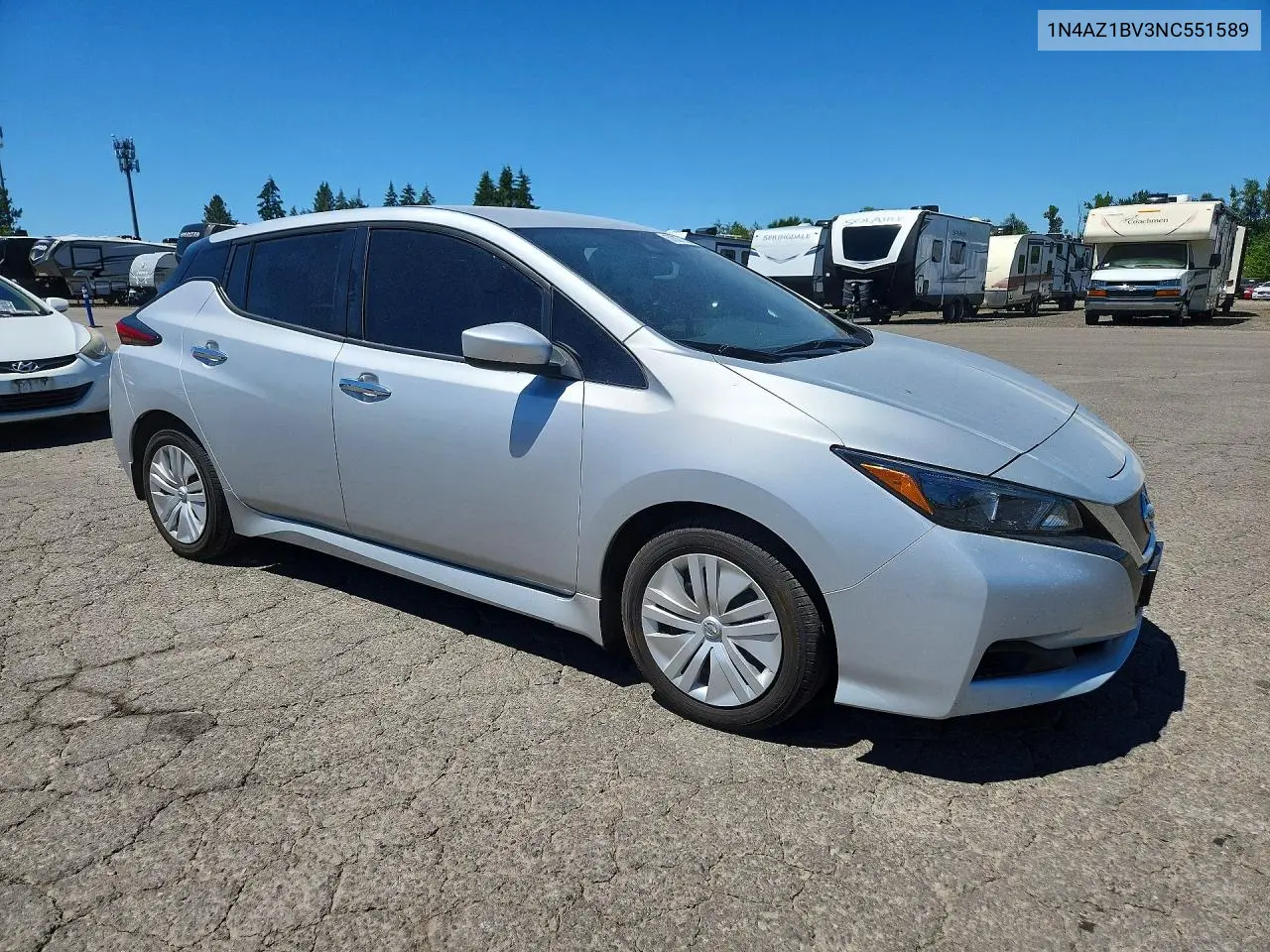 2022 Nissan Leaf S VIN: 1N4AZ1BV3NC551589 Lot: 57367536