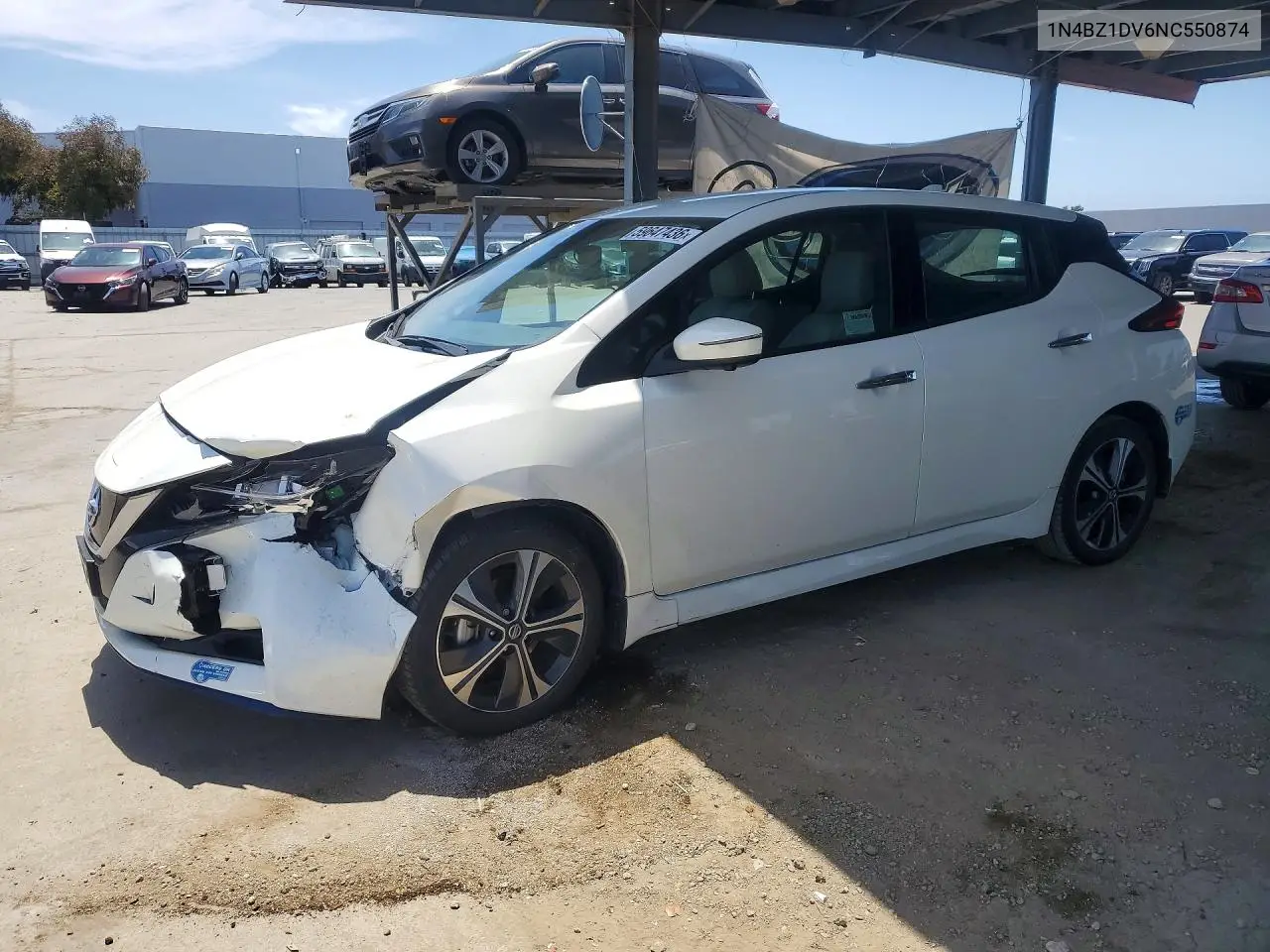 2022 Nissan Leaf Sl Plus VIN: 1N4BZ1DV6NC550874 Lot: 59647436