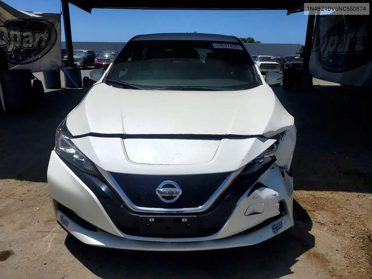 2022 Nissan Leaf Sl Plus VIN: 1N4BZ1DV6NC550874 Lot: 59647436