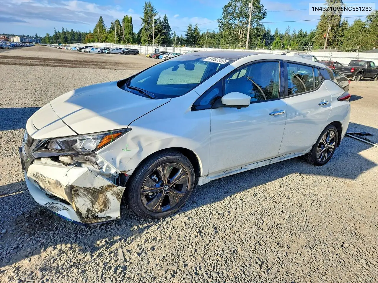 2022 Nissan Leaf Sv Plus VIN: 1N4BZ1CV8NC551283 Lot: 59683196