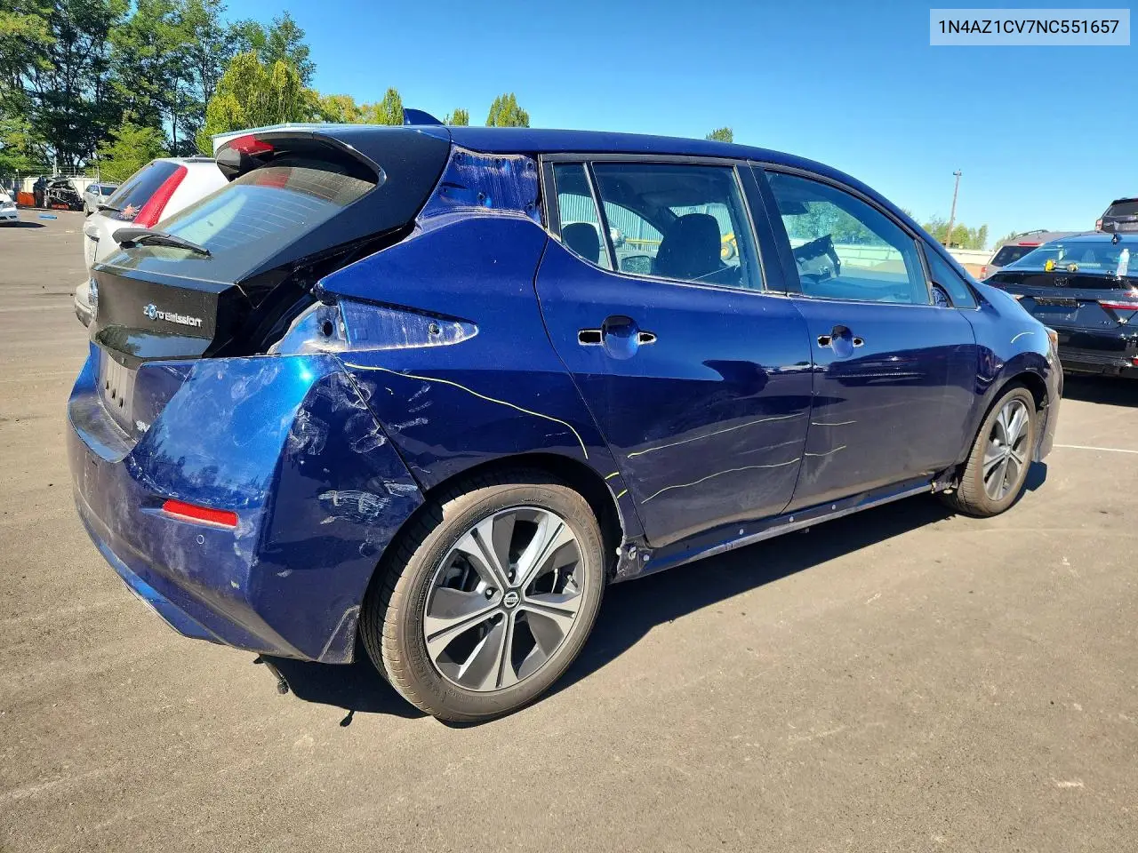 2022 Nissan Leaf Sv VIN: 1N4AZ1CV7NC551657 Lot: 60425716