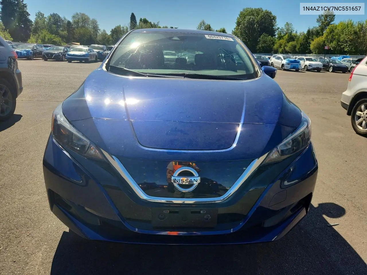 2022 Nissan Leaf Sv VIN: 1N4AZ1CV7NC551657 Lot: 60425716