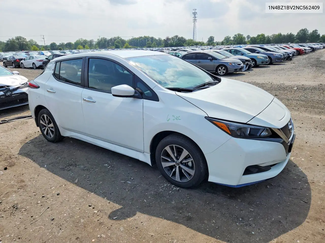 2022 Nissan Leaf S Plus VIN: 1N4BZ1BV2NC562409 Lot: 61886336