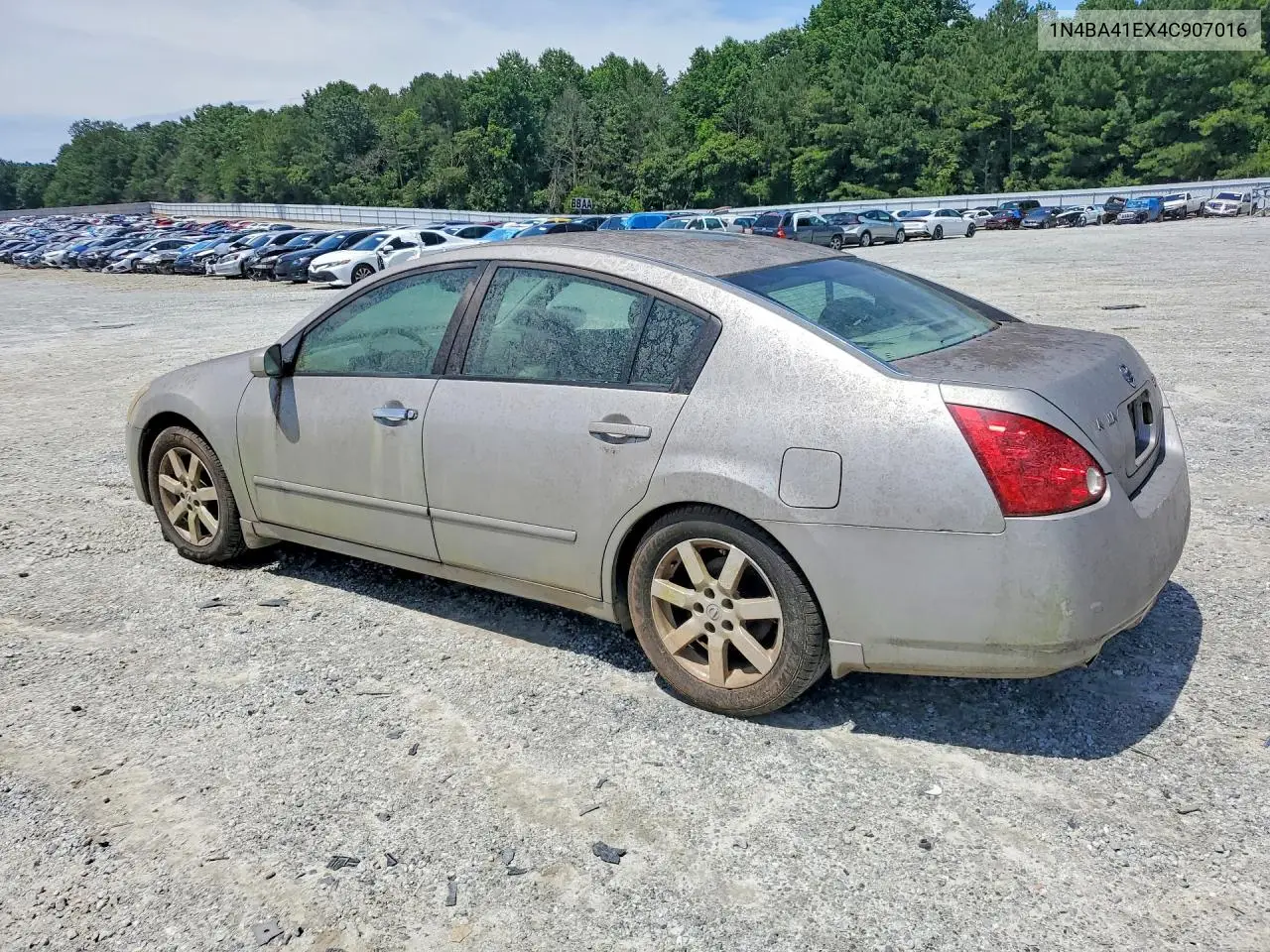 2004 Nissan Maxima 3.5 Se VIN: 1N4BA41EX4C907016 Lot: 56800696