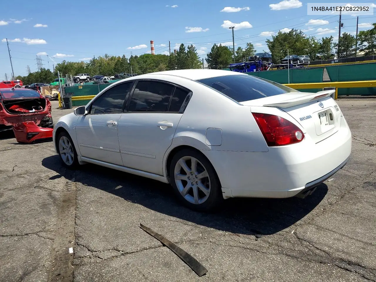 2007 Nissan Maxima 3.5 Se VIN: 1N4BA41E27C822952 Lot: 61783526